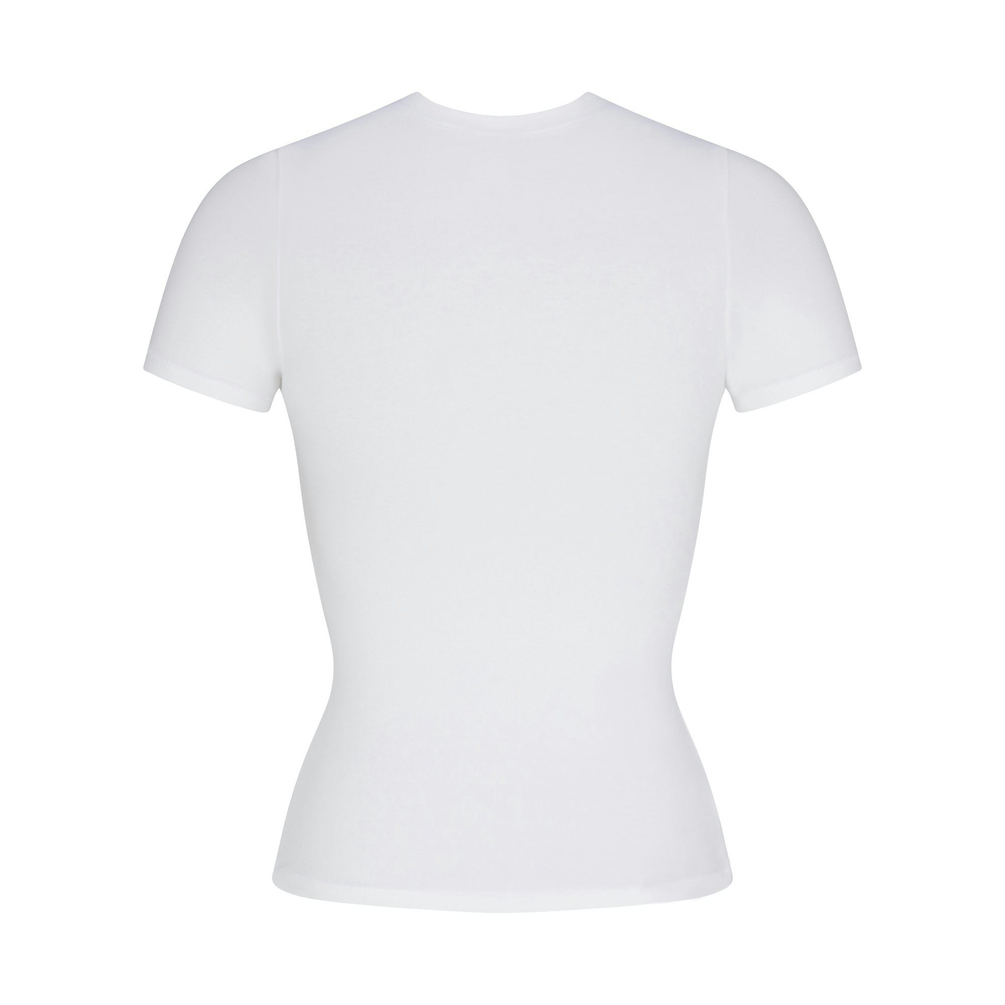 SKIMS FOR TEAM USA COTTON JERSEY PARALYMPIC T-SHIRT | WHITE ADDITIONAL FABRIC DETAILS