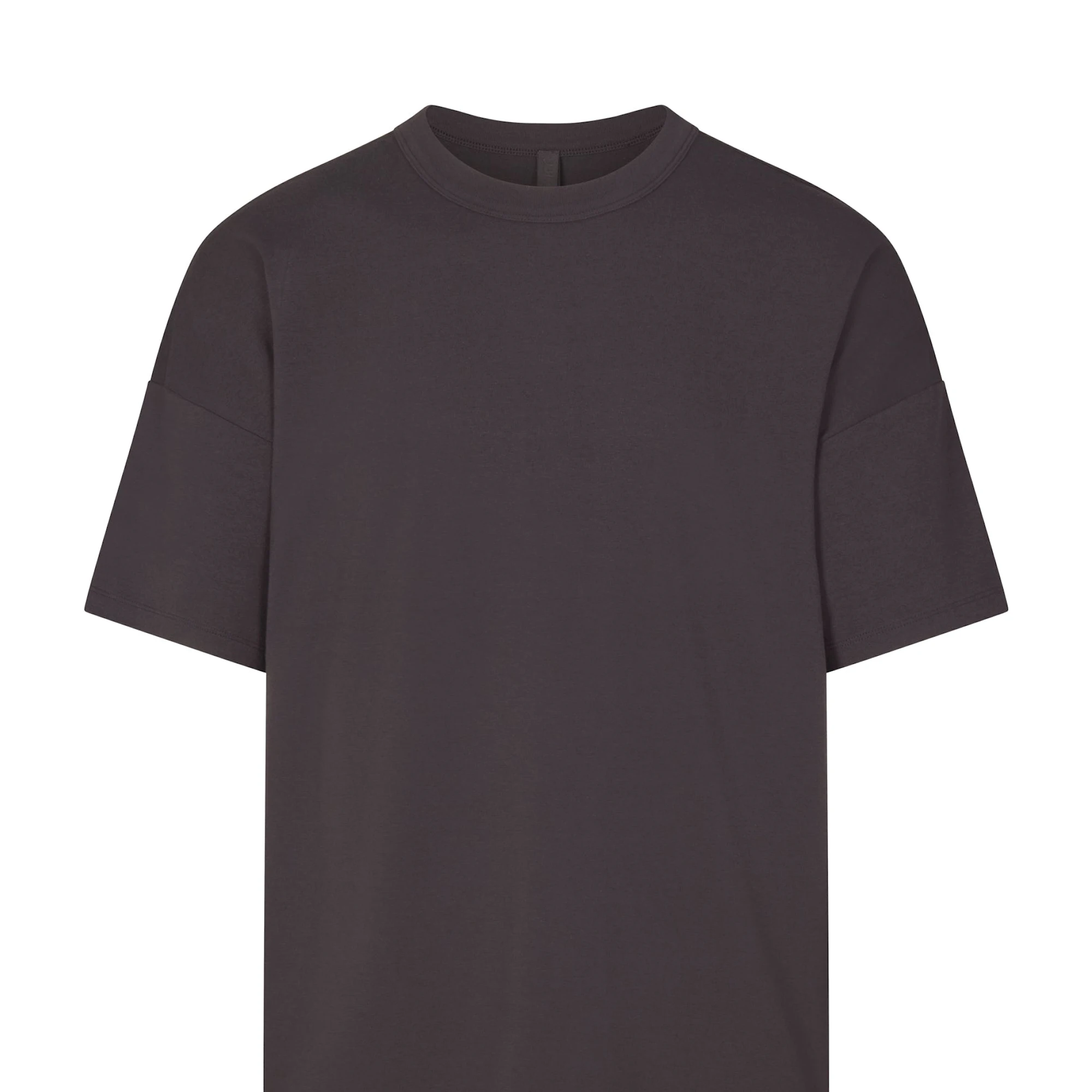 JERSEY LOUNGE MENS OVERSIZED T-SHIRT | ASH (MENS T-SHIRTS, MENS TOPS) LAYS FLAT ON A WHITE BACKGROUND | FLT