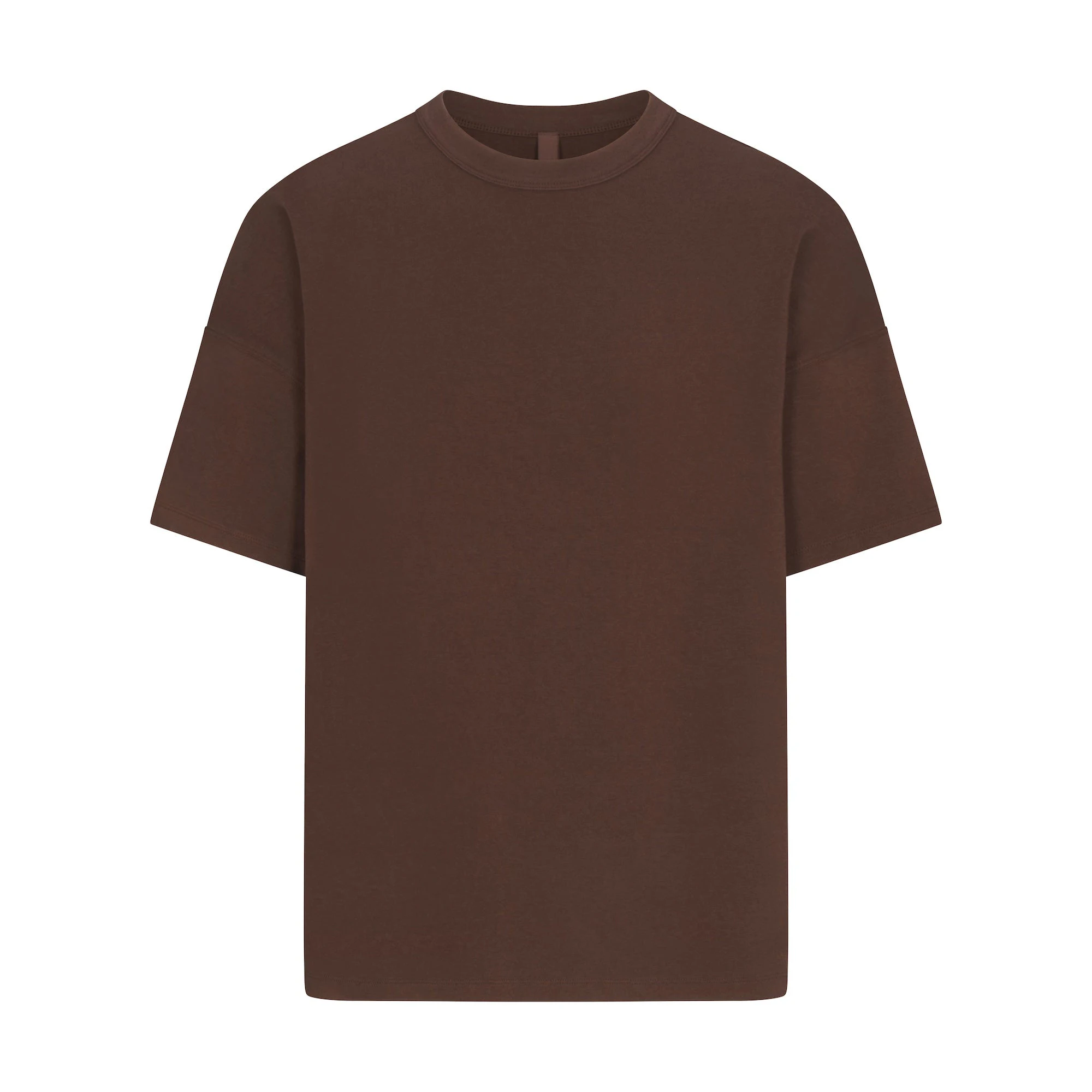 JERSEY LOUNGE MENS OVERSIZED T-SHIRT | MUD (MENS T-SHIRTS) FLAT ON A WHITE BACKGROUND | FLT