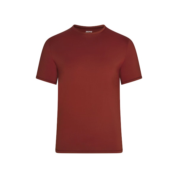 SKIMS SPORT MENS T-SHIRT | SANGRIAFLAT ON A WHITE BACKGROUND | FLT