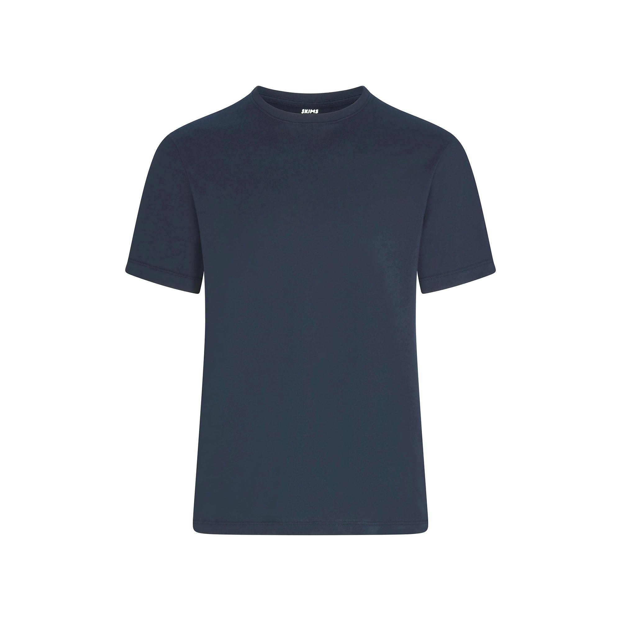SKIMS COTTON MENS CLASSIC T-SHIRT | NAVYFLAT ON A WHITE BACKGROUND | FLT