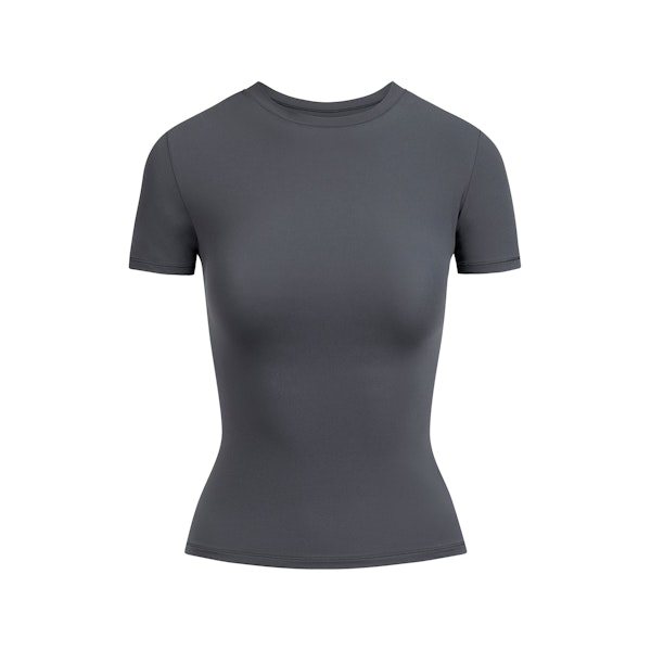 FITS EVERYBODY T-SHIRT | GRAPHITE FLAT ON A WHITE BACKGROUND | FLT