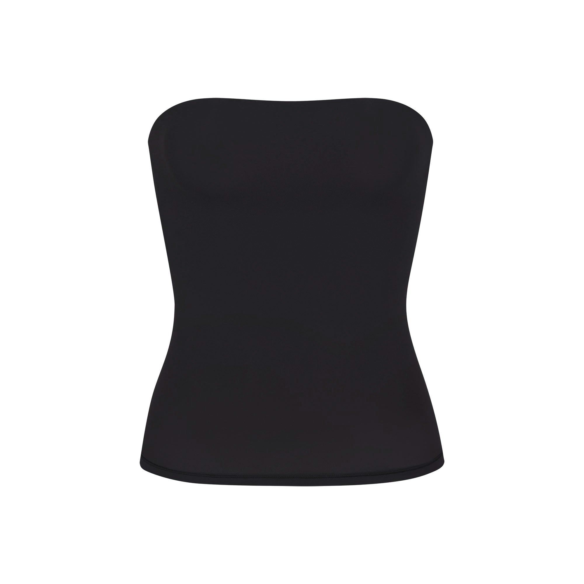 FITS EVERYBODY TUBE TOP | ONYX (STRAPLESS TOPS) LAYS FLAT ON A WHITE BACKGROUND