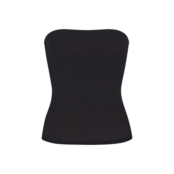 FITS EVERYBODY TUBE TOP | ONYX (STRAPLESS TOPS) LAYS FLAT ON A WHITE BACKGROUND