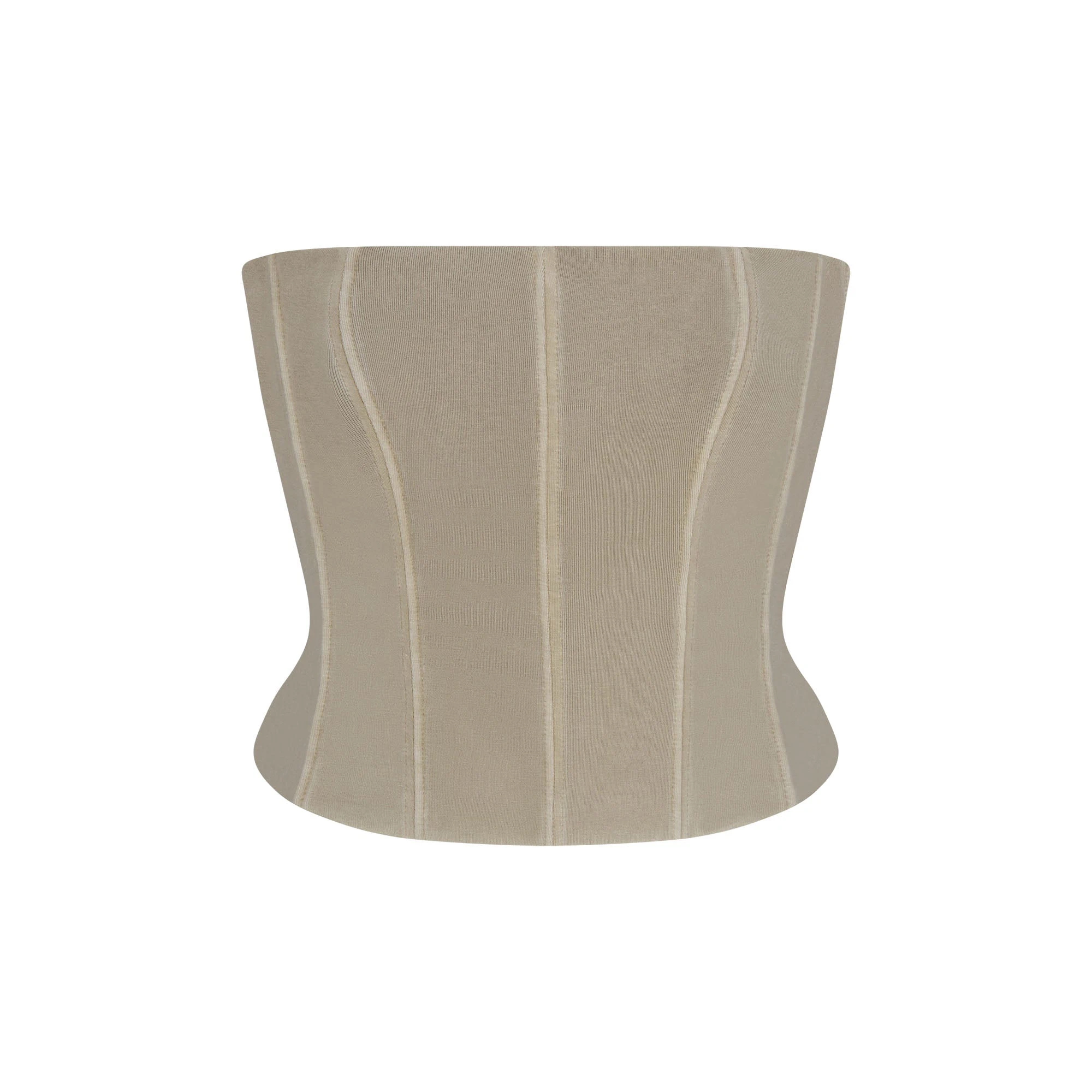 OUTDOOR CORSET | TAUPE FLAT ON A WHITE BACKGROUND | FLT