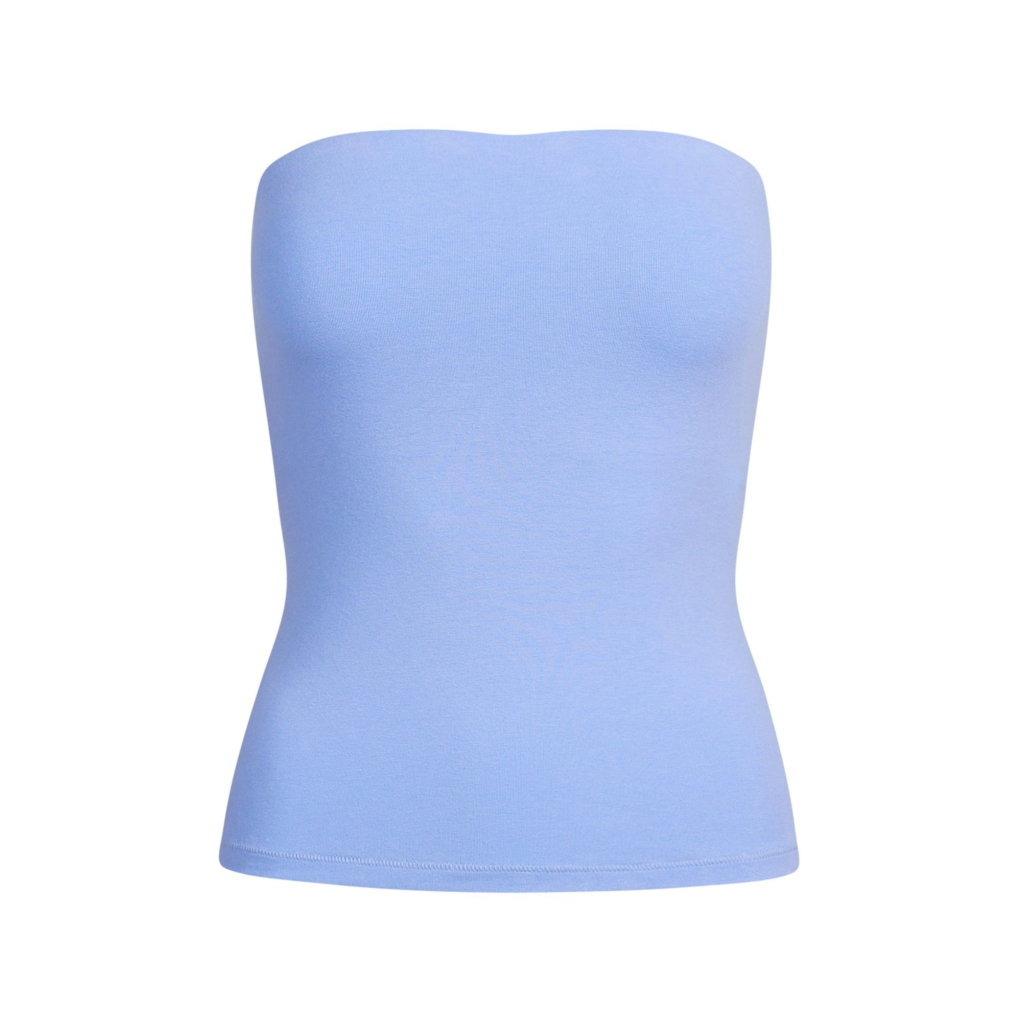 COTTON JERSEY TUBE TOP | BLUE VIOLET FLAT ON A WHITE BACKGROUND | FLT