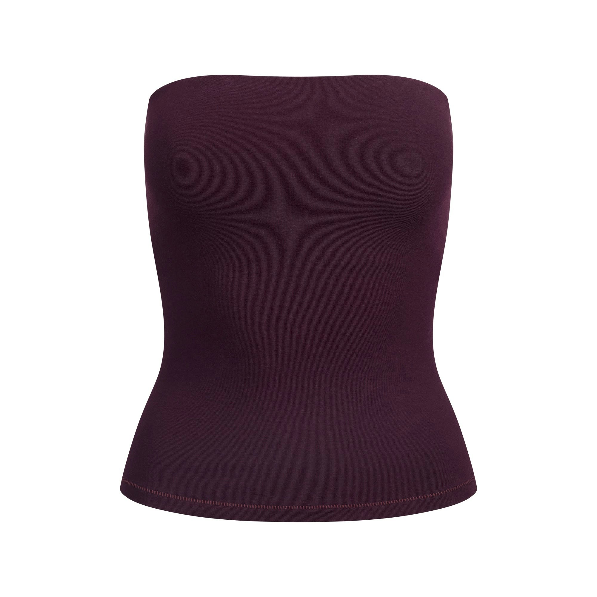 COTTON JERSEY TUBE TOP | CURRANT FLAT ON A WHITE BACKGROUND @ | FLT