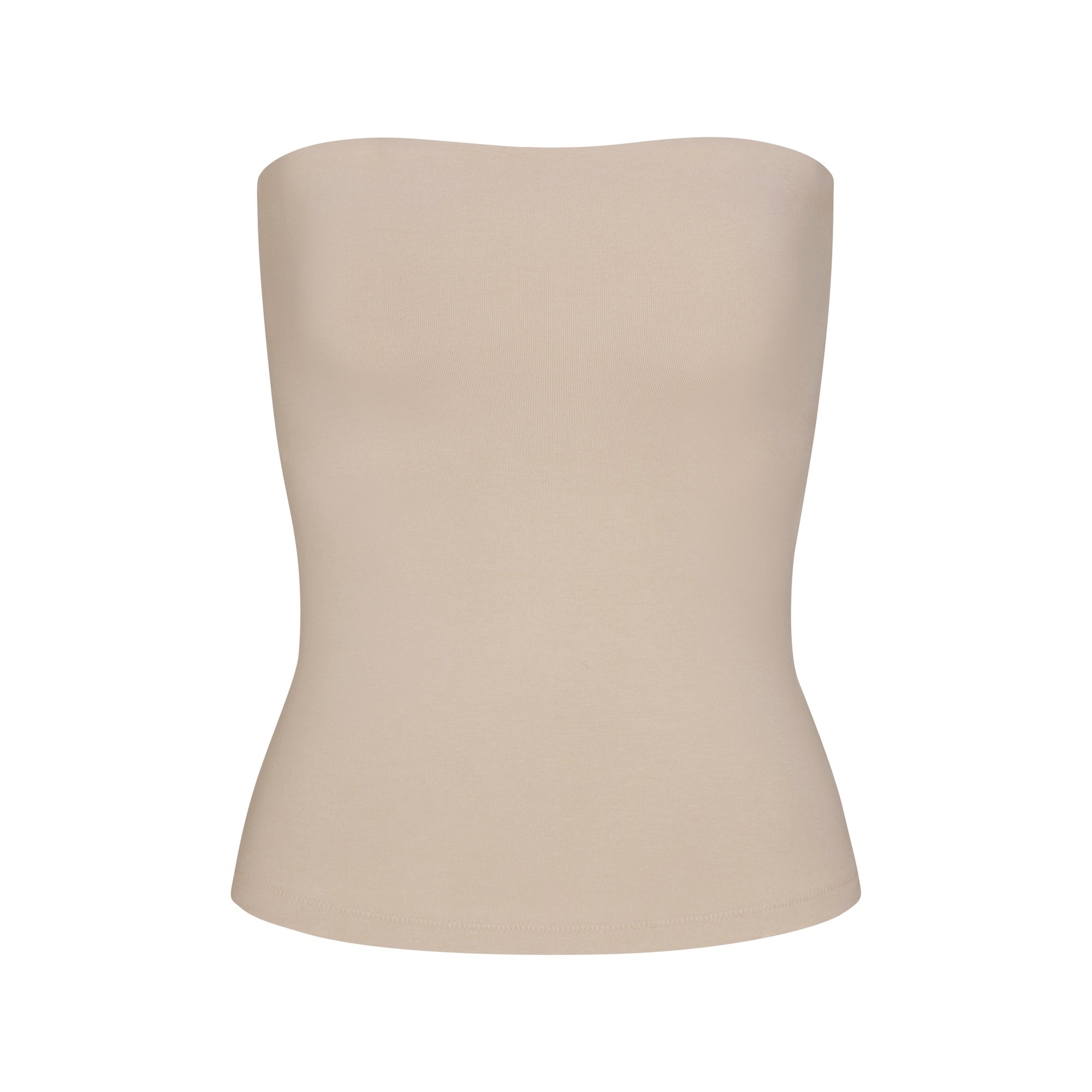 COTTON JERSEY TUBE TOP | STONE FLAT ON A WHITE BACKGROUND | FLT