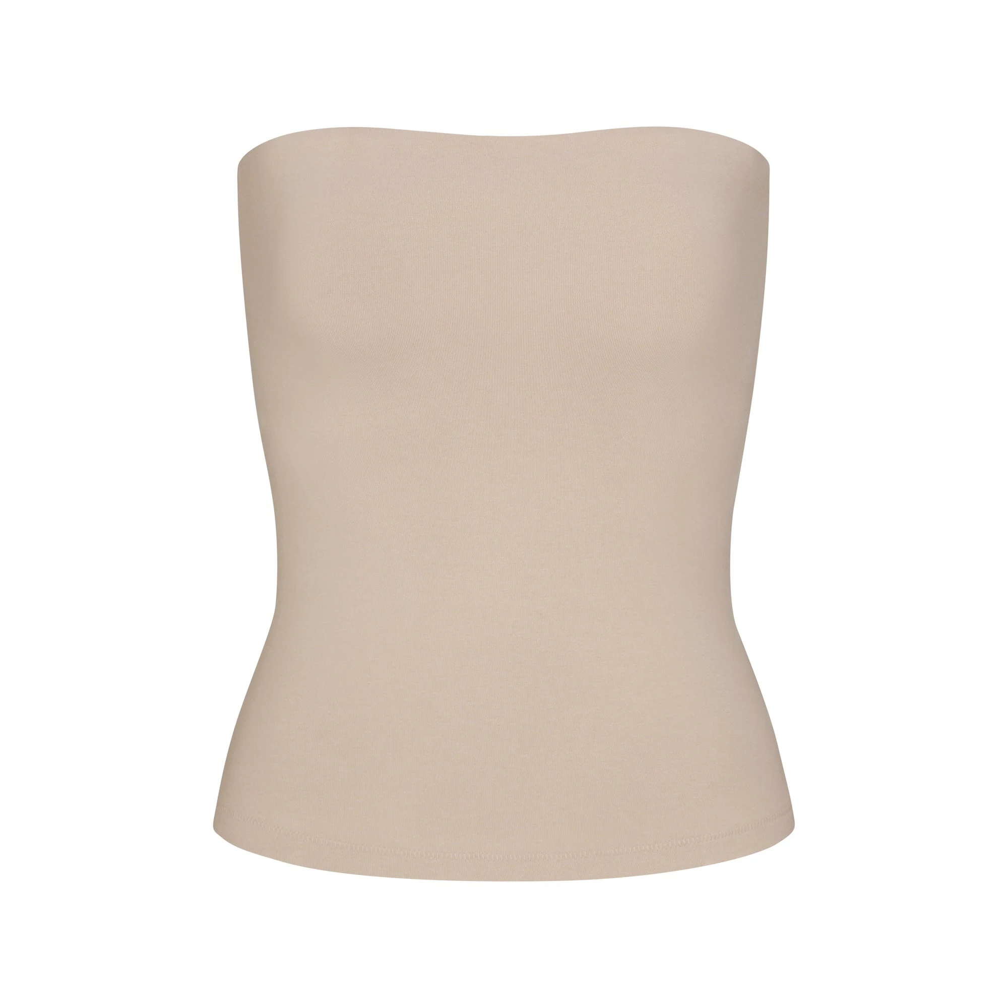 COTTON JERSEY TUBE TOP | STONE FLAT ON A WHITE BACKGROUND | FLT