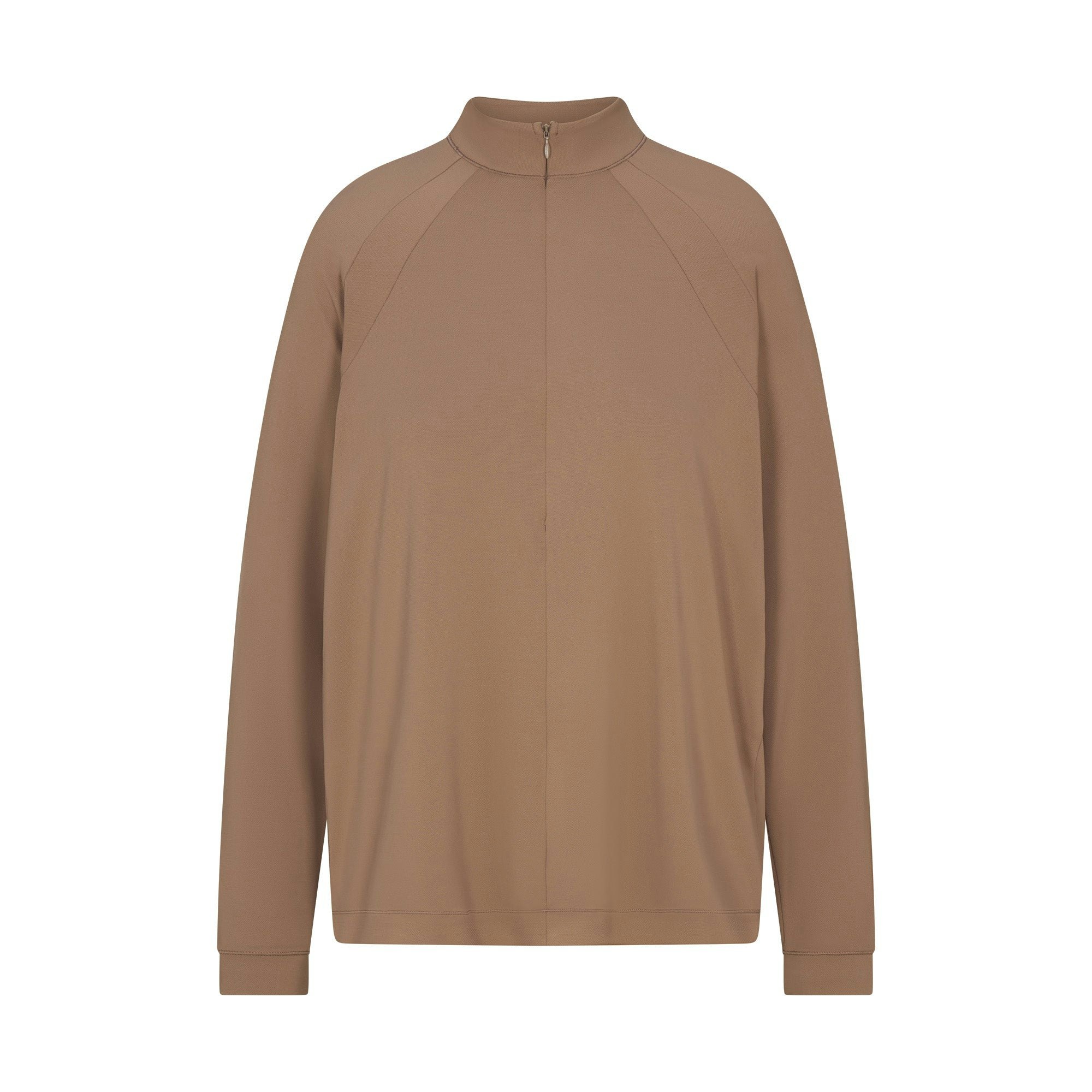 NikeSKIMS AIRY LONG SLEEVE HALF ZIP | MYRRH FLAT ON A WHITE BACKGROUND | FLT