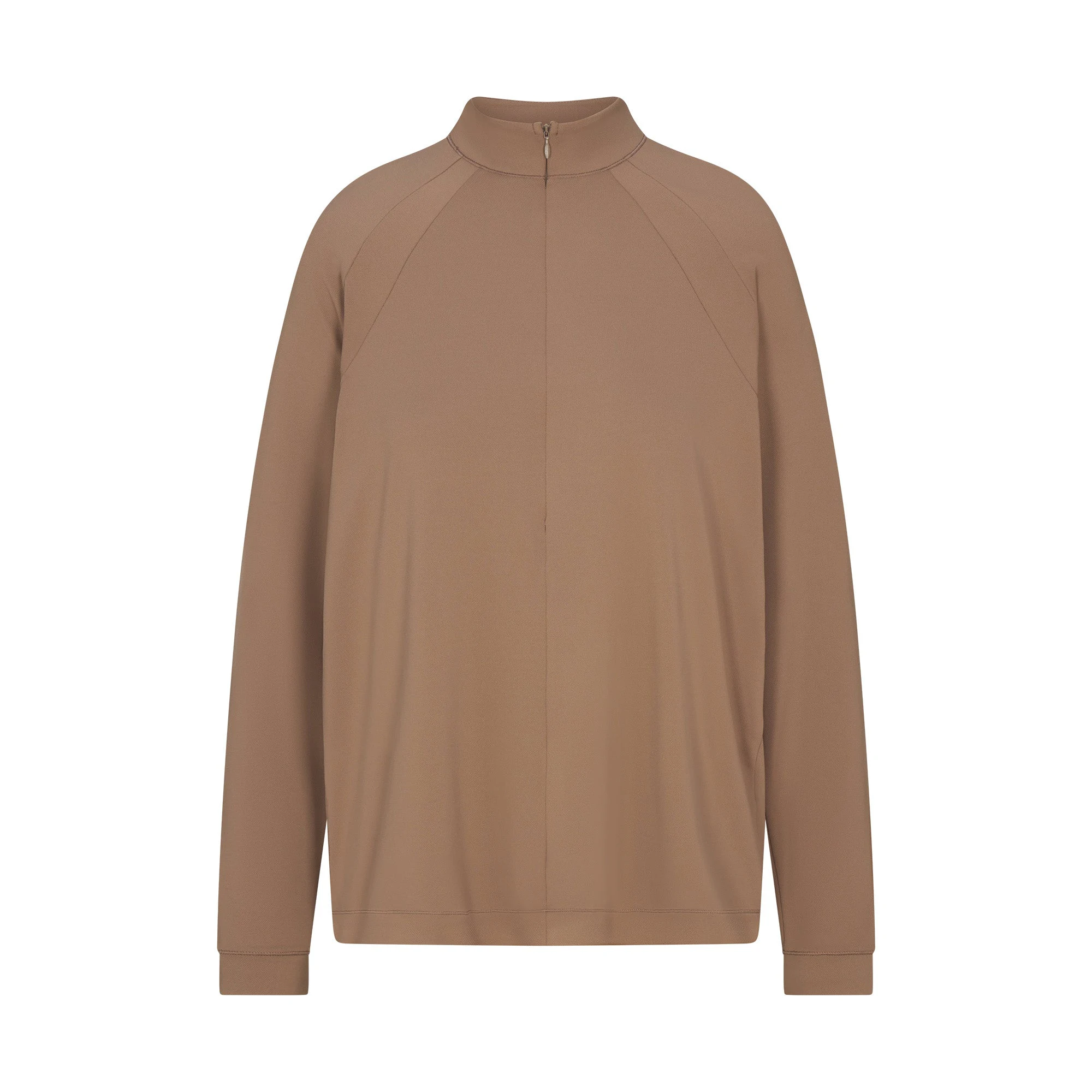 NikeSKIMS AIRY LONG SLEEVE HALF ZIP | MYRRH FLAT ON A WHITE BACKGROUND | FLT