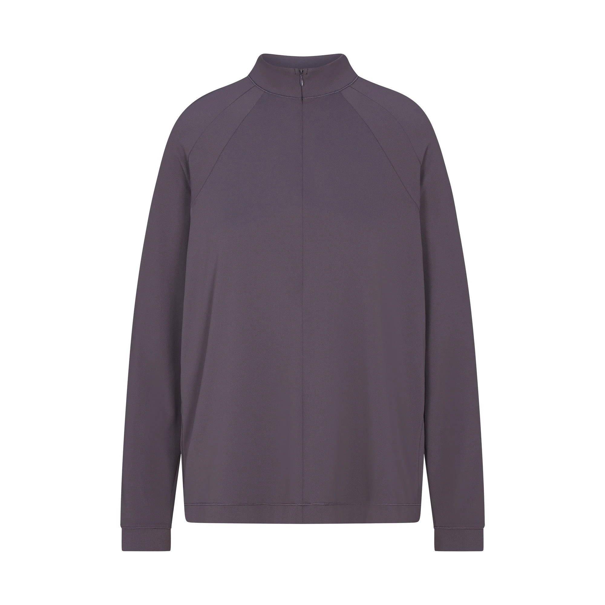 NikeSKIMS AIRY LONG SLEEVE HALF ZIP | RAVEN FLAT ON A WHITE BACKGROUND | FLT