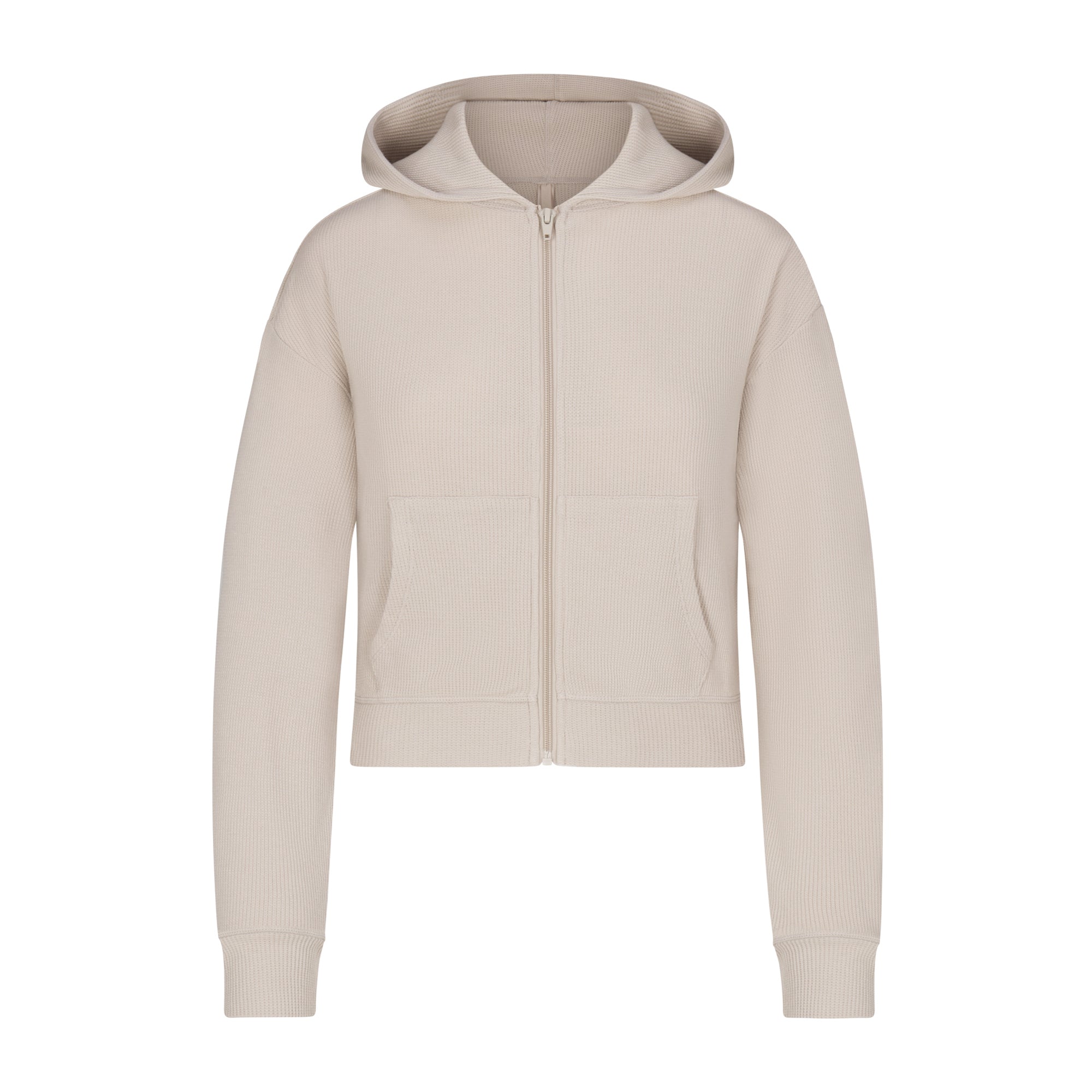 Waffle zip up hoodie on sale