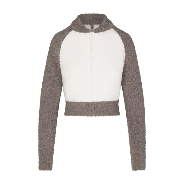 COTTON FLEECE SHRUNKEN HOODIE | BARELY PINK COTTON FLEECE SHRUNKEN HOODIE | BARELY PINK