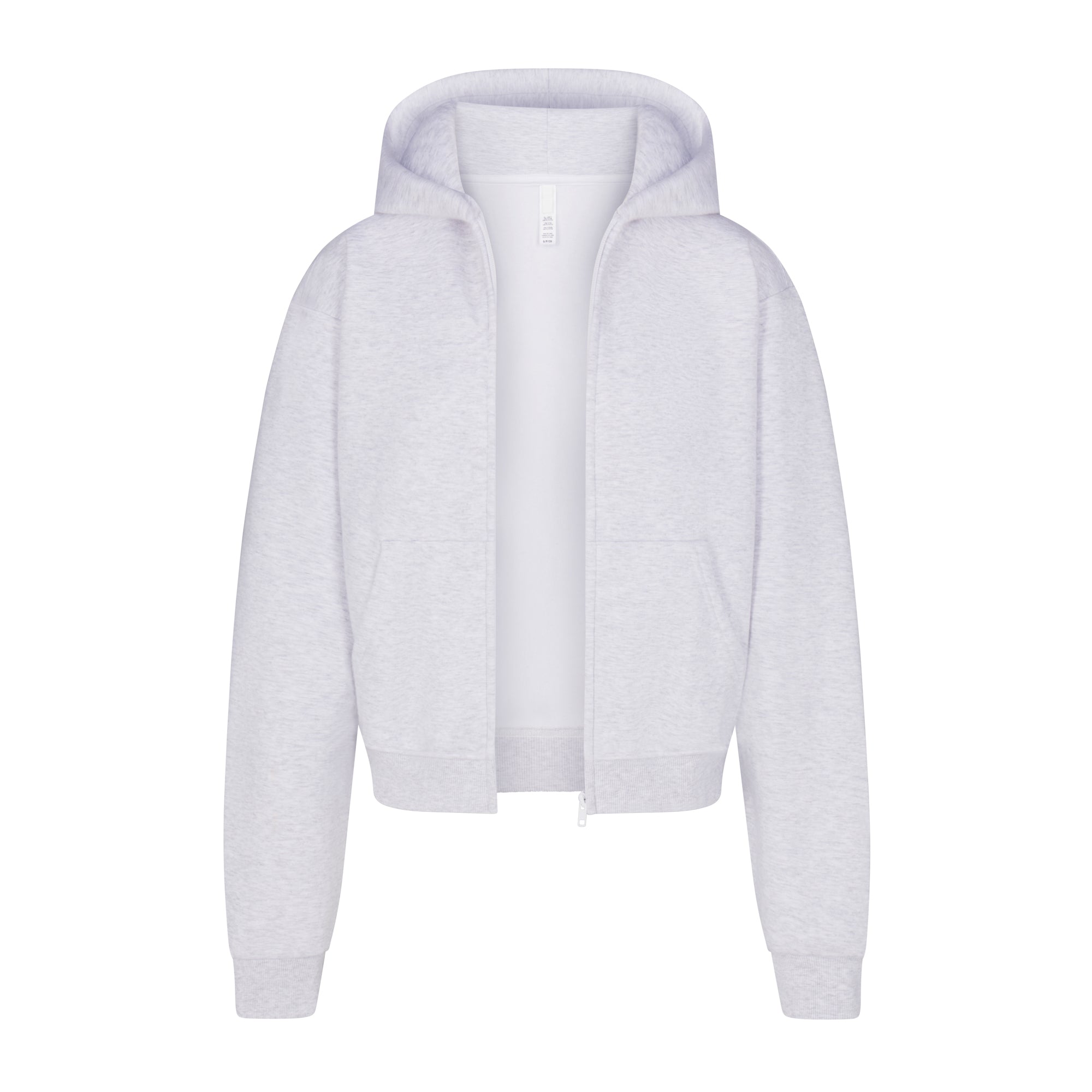 COTTON FLEECE CLASSIC ZIP UP HOODIE LIGHT HEATHER GREY