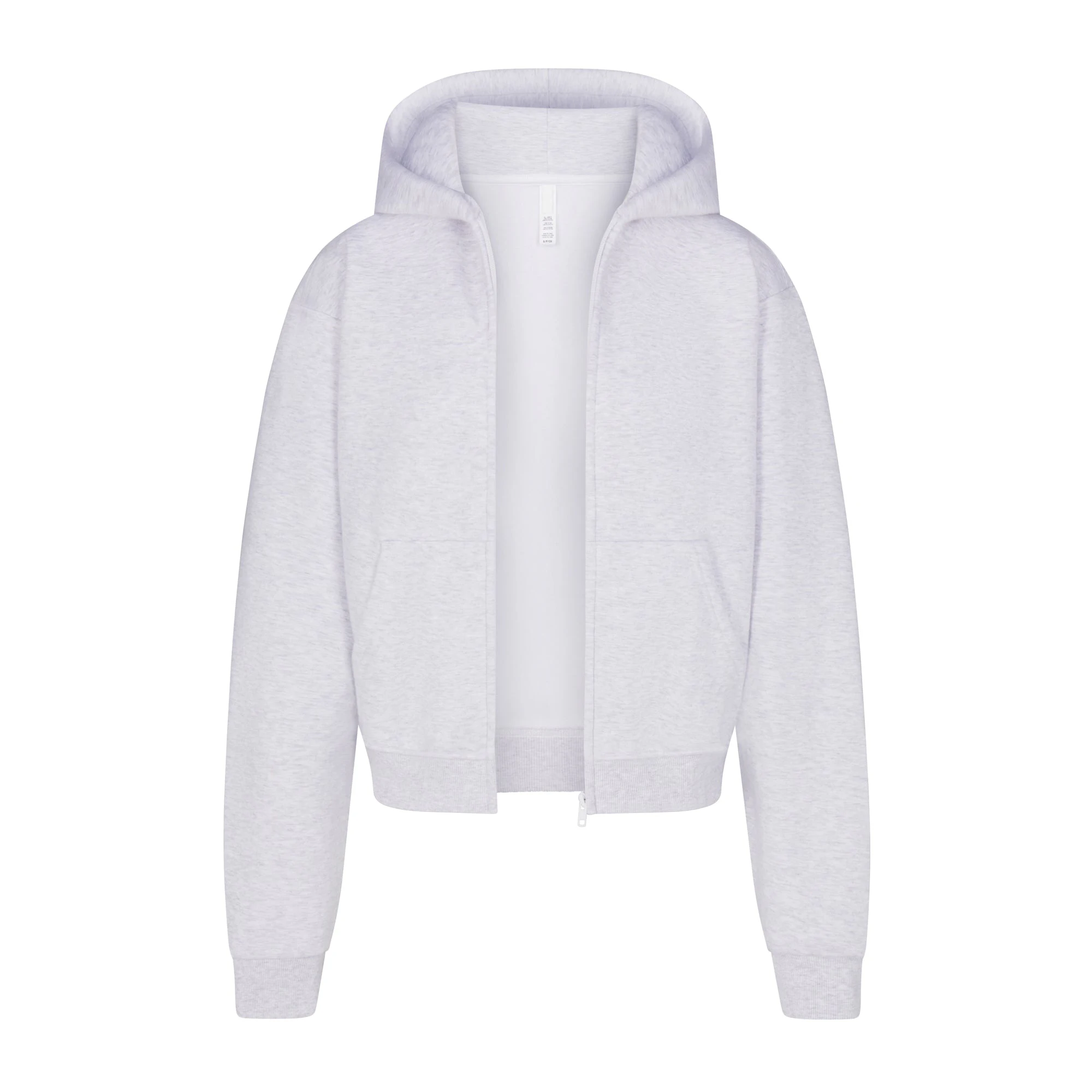 COTTON FLEECE CLASSIC ZIP UP HOODIE LAYS FLAT ON A WHITE BACKGROUND | FLT