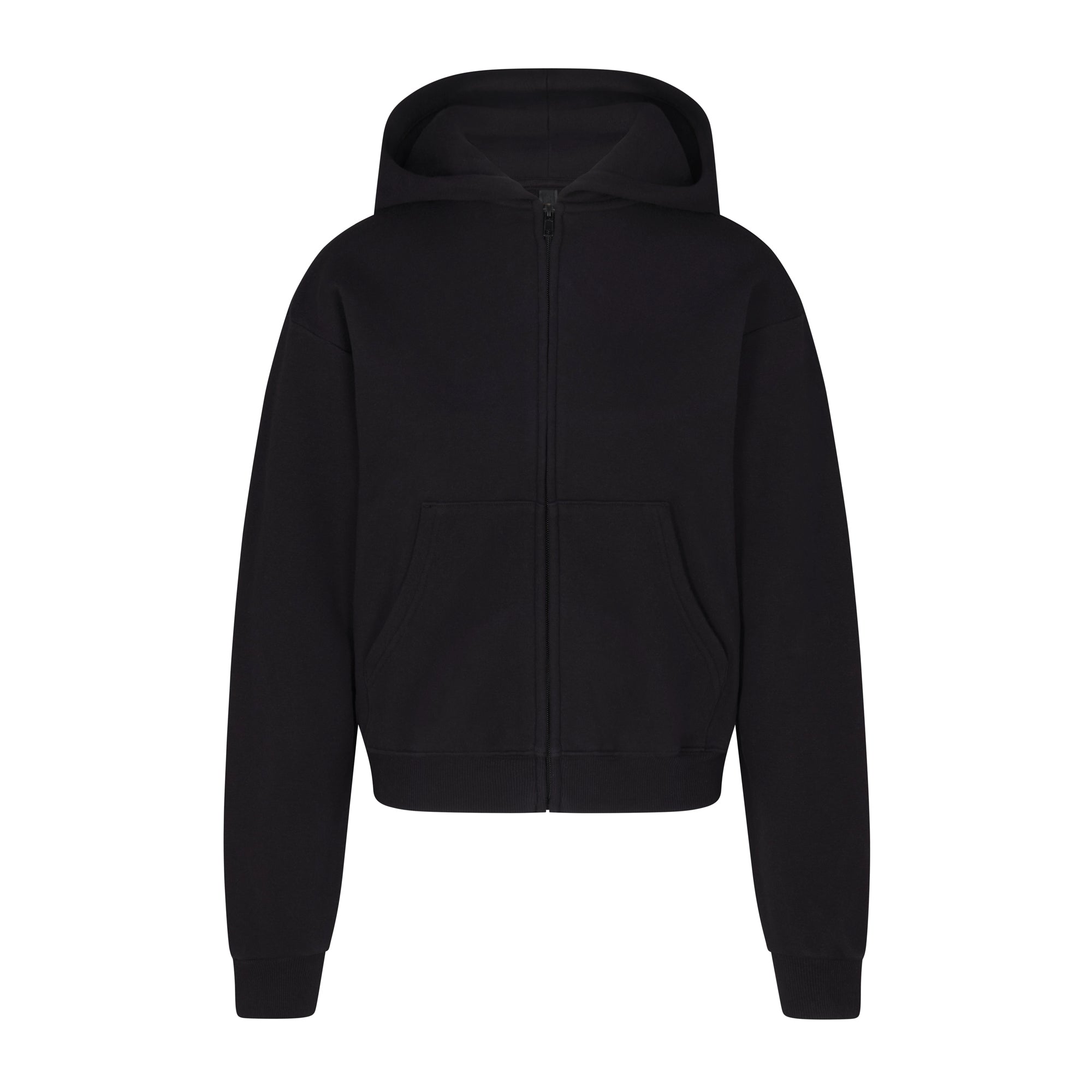 COTTON FLEECE CLASSIC ZIP UP HOODIE ONYX