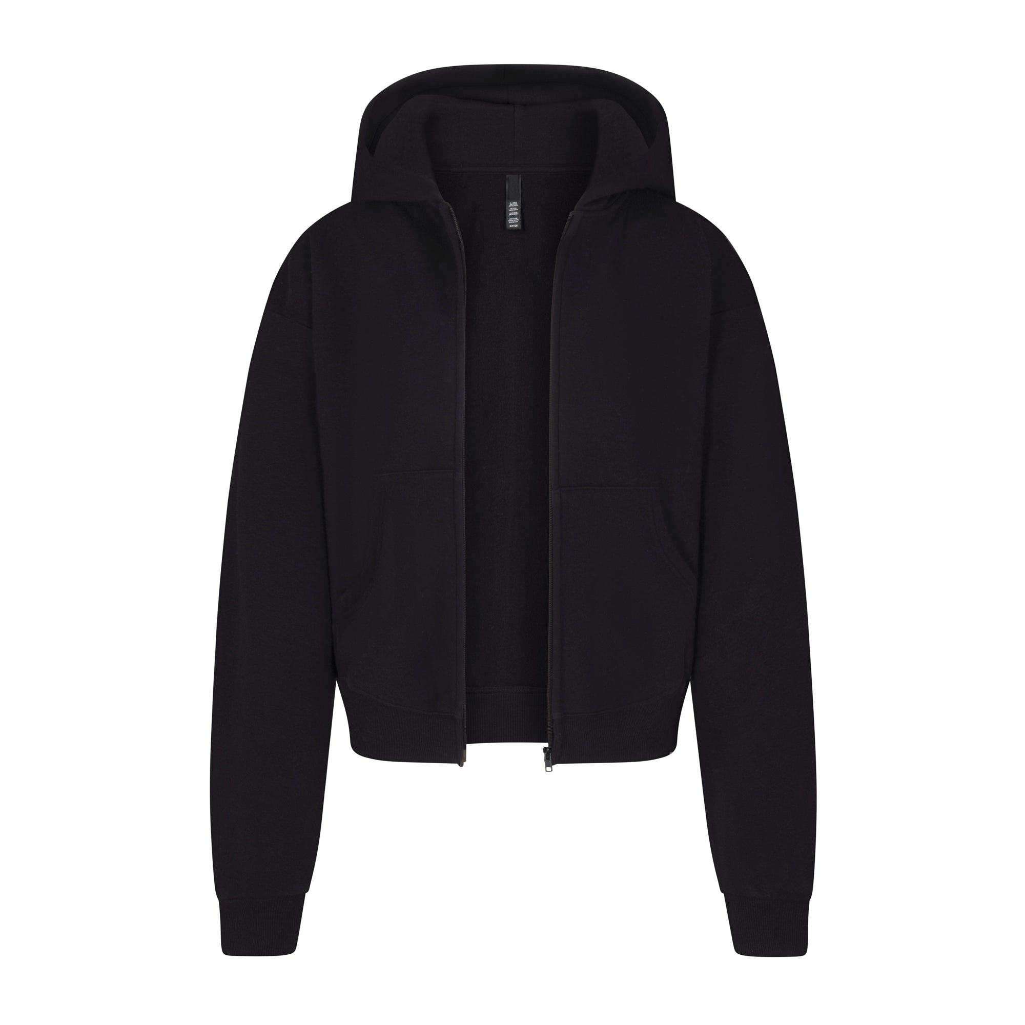 COTTON FLEECE CLASSIC ZIP UP HOODIE ONYX XXS