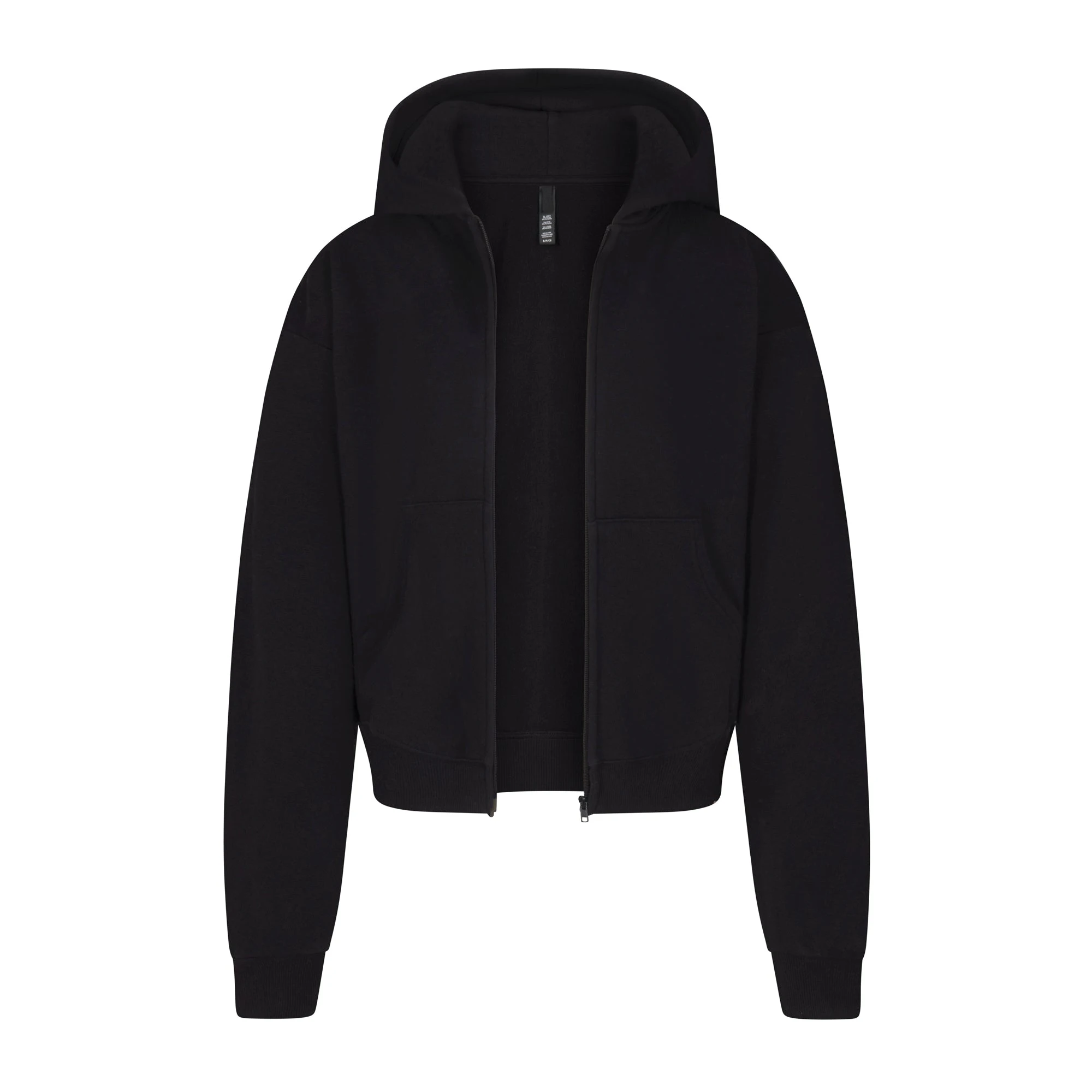 COTTON FLEECE CLASSIC ZIP UP HOODIE LAYS FLAT ON A WHITE BACKGROUND | FLT