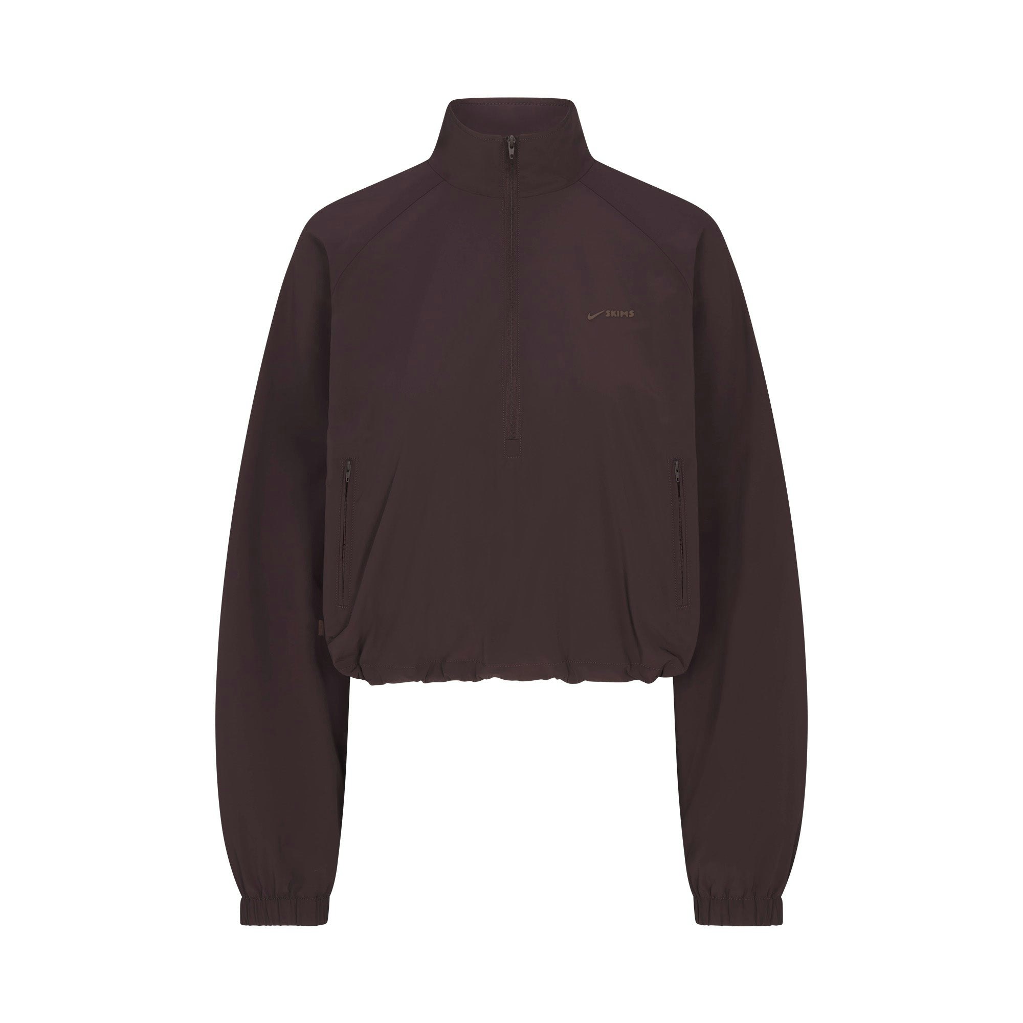 NikeSKIMS WOVEN NYLON HALF ZIP JACKET | PHOENIX FLAT ON A WHITE BACKGROUND | FLT