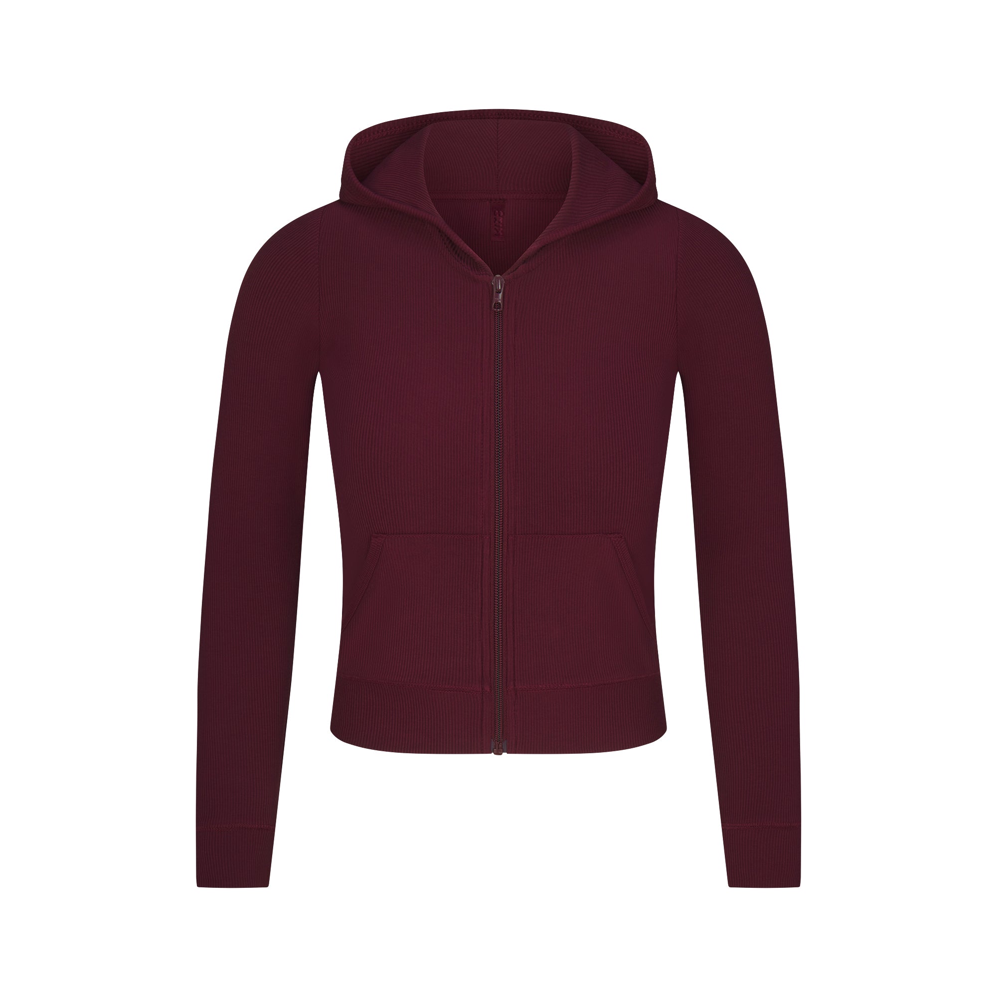 SOFT LOUNGE ZIP UP HOODIE BORDEAUX