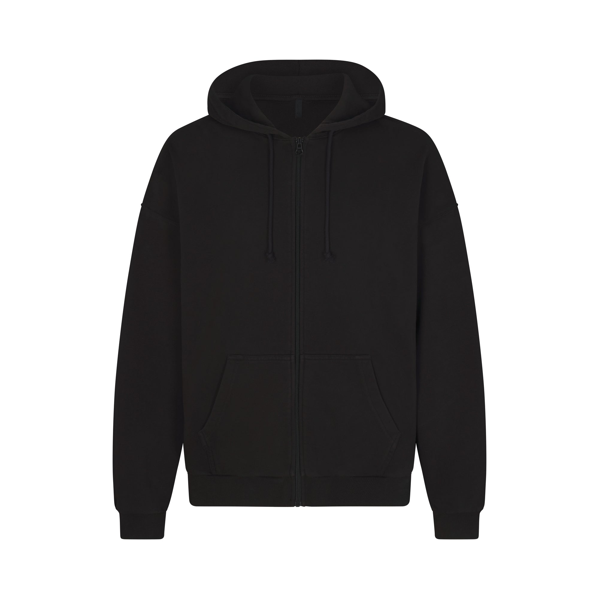 TERRY MENS RELAXED ZIP UP HOODIE | WASHED OBSIDIAN (MENS HOODIES, MENS TOPS) LAYS FLAT ON A WHITE BACKGROUND