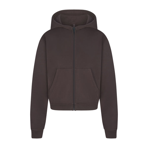 VINTAGE FLEECE ZIP UP HOODIE | WASHED ONYX
