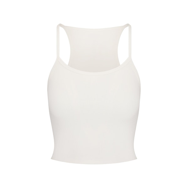 COTTON RIB CROPPED CAMI | MARBLE(TANKS, TOPS) FLAT ON A WHITE BACKGROUND | FLT