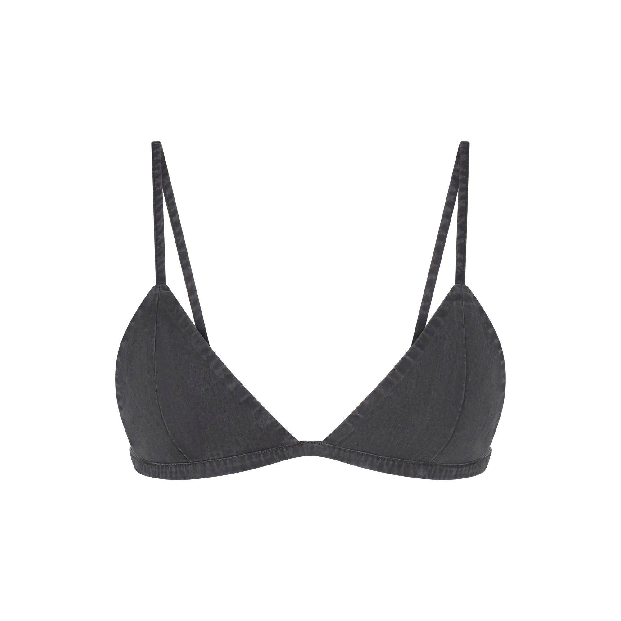 WOVEN LOUNGE TRIANGLE BRALETTE | ASH FLAT ON A WHITE BACKGROUND | FLT