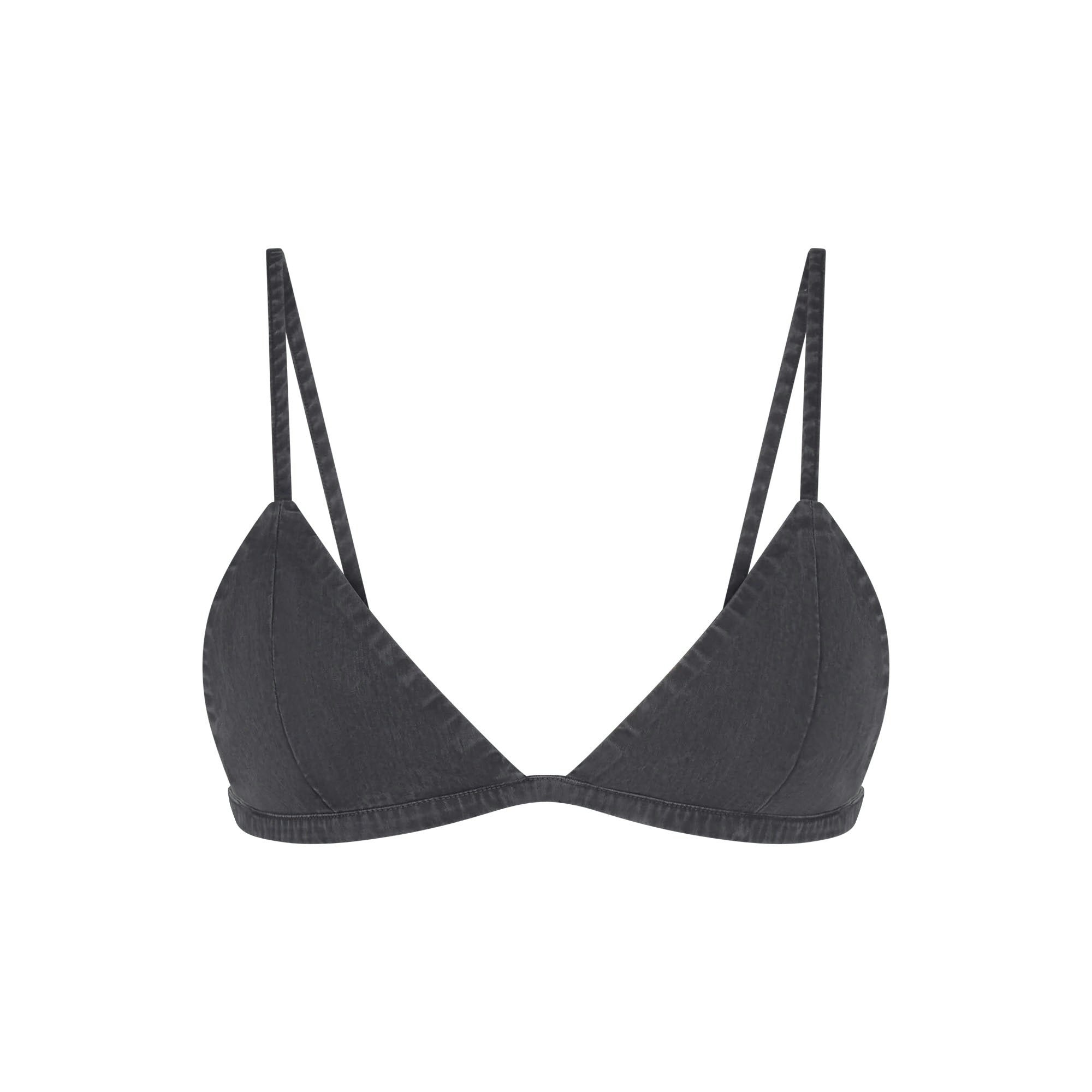WOVEN LOUNGE TRIANGLE BRALETTE | ASH FLAT ON A WHITE BACKGROUND | FLT