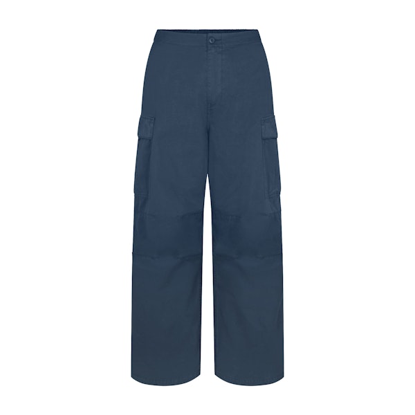 OUTDOOR WOVEN CARGO PANT | INDIGO FLAT ON A WHITE BACKGROUND | FLT | FLT