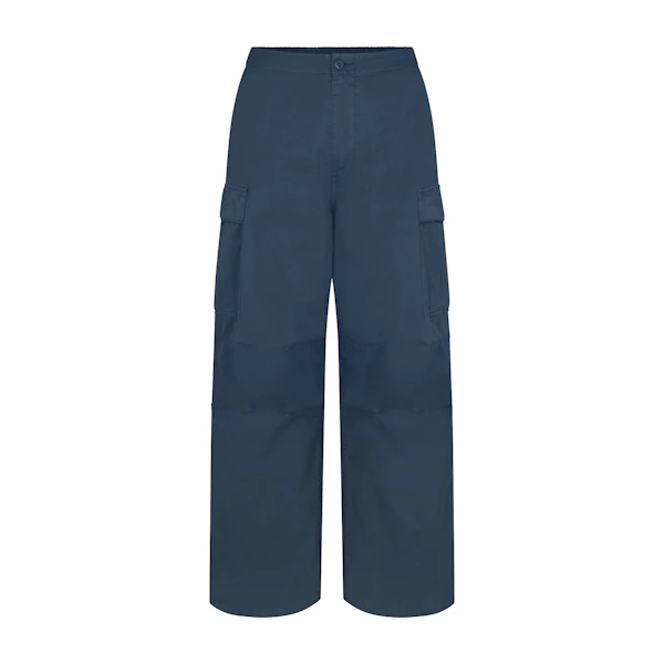 OUTDOOR WOVEN CARGO PANT | INDIGO FLAT ON A WHITE BACKGROUND | FLT | FLT