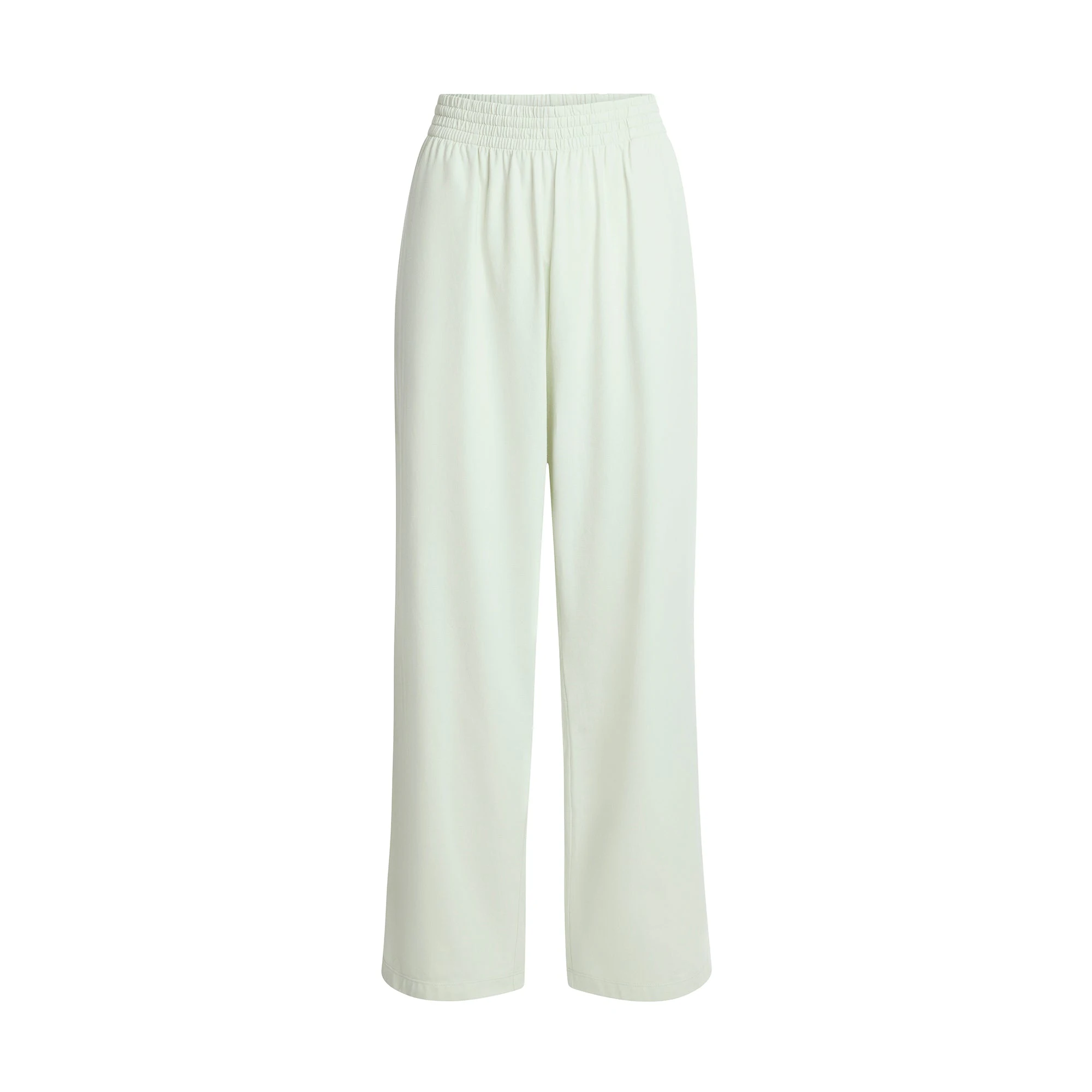 COTTON JERSEY WIDE LEG PANT | SPEARMINT FLAT ON A WHITE BACKGROUND | FLT