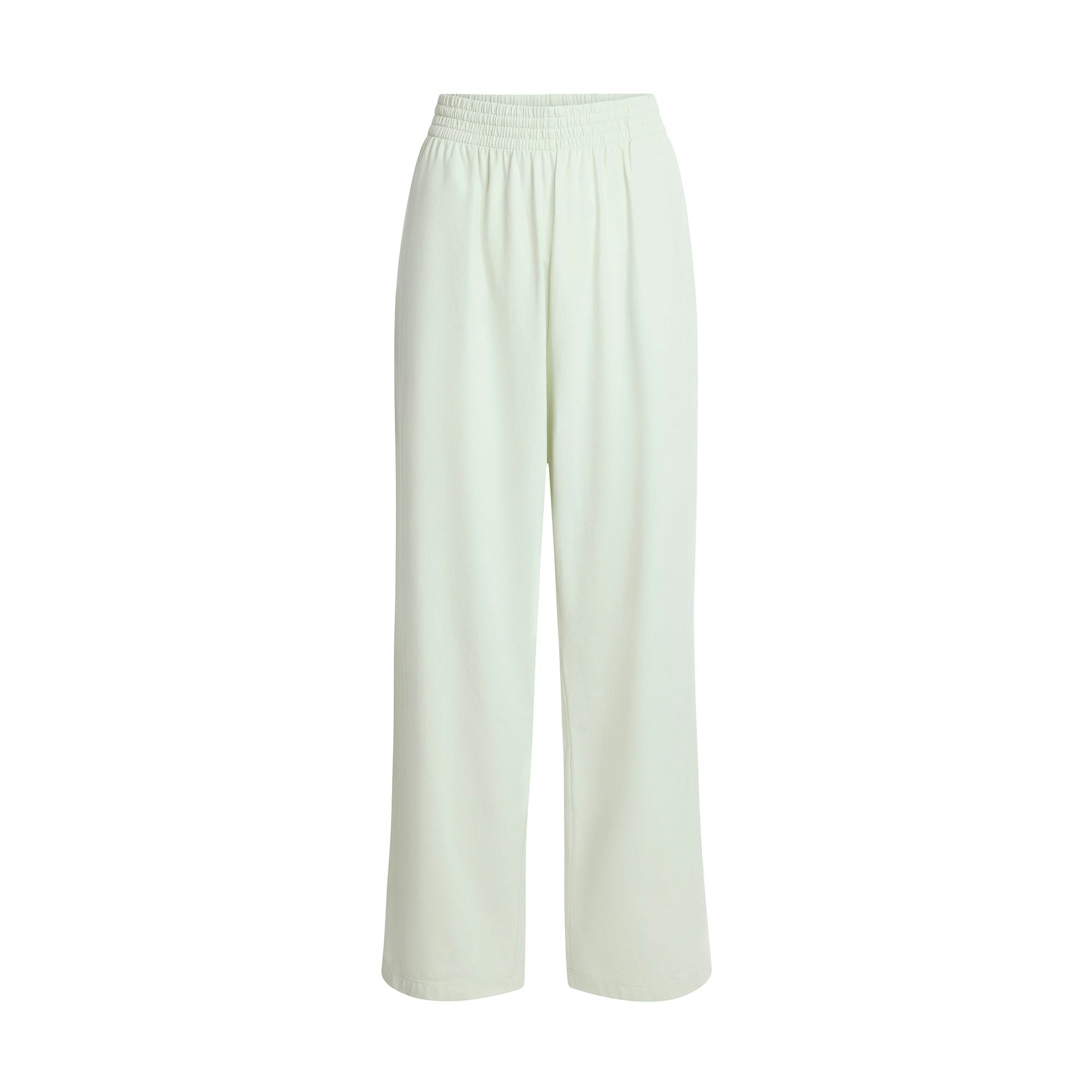 COTTON JERSEY WIDE LEG PANT | SPEARMINT FLAT ON A WHITE BACKGROUND | FLT