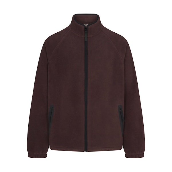 ARCTIC FLEECE MENS ZIP UP JACKET | ESPRESSO FLAT ON A WHITE BACKGROUND | FLT