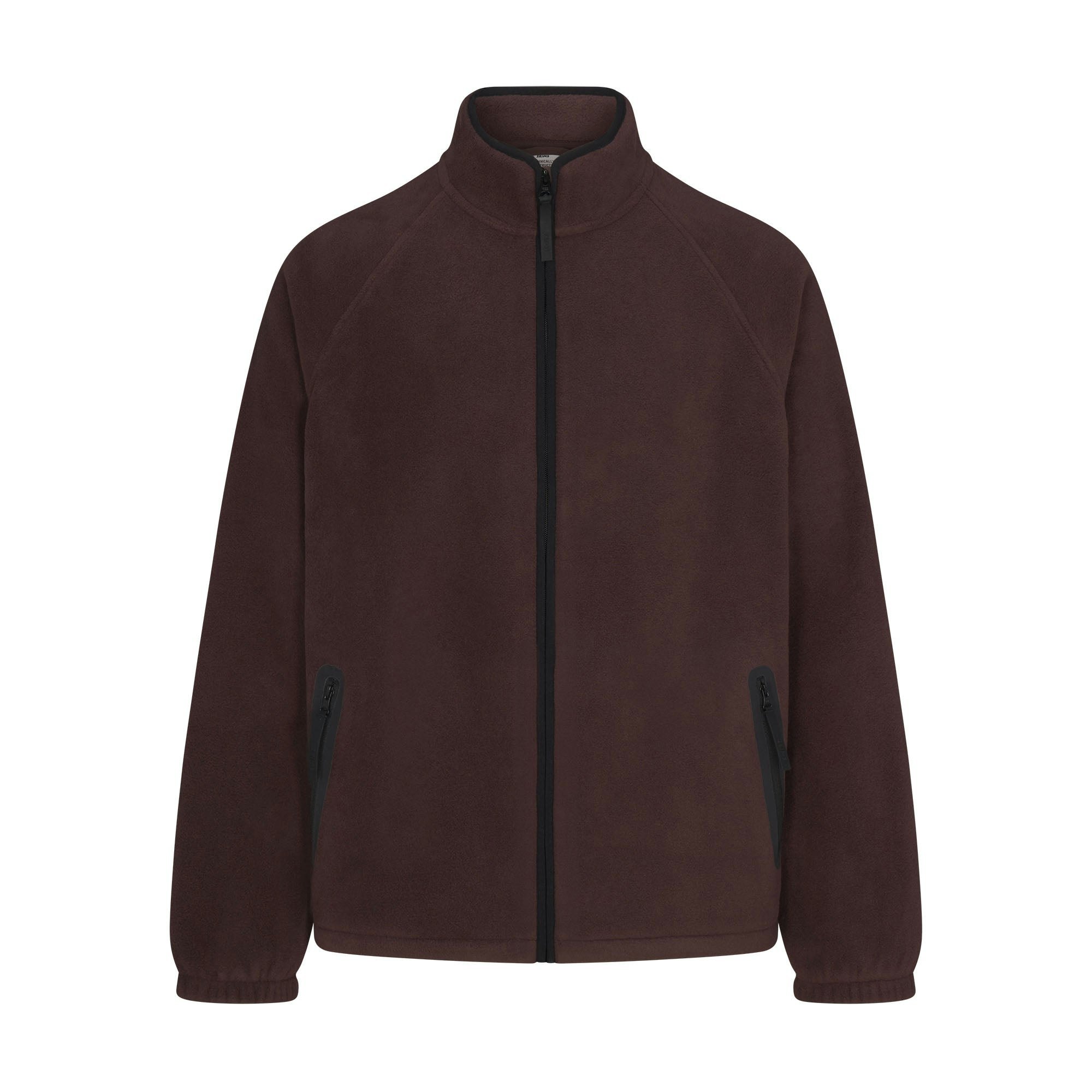 ARCTIC FLEECE MENS ZIP UP JACKET | ESPRESSO FLAT ON A WHITE BACKGROUND | FLT