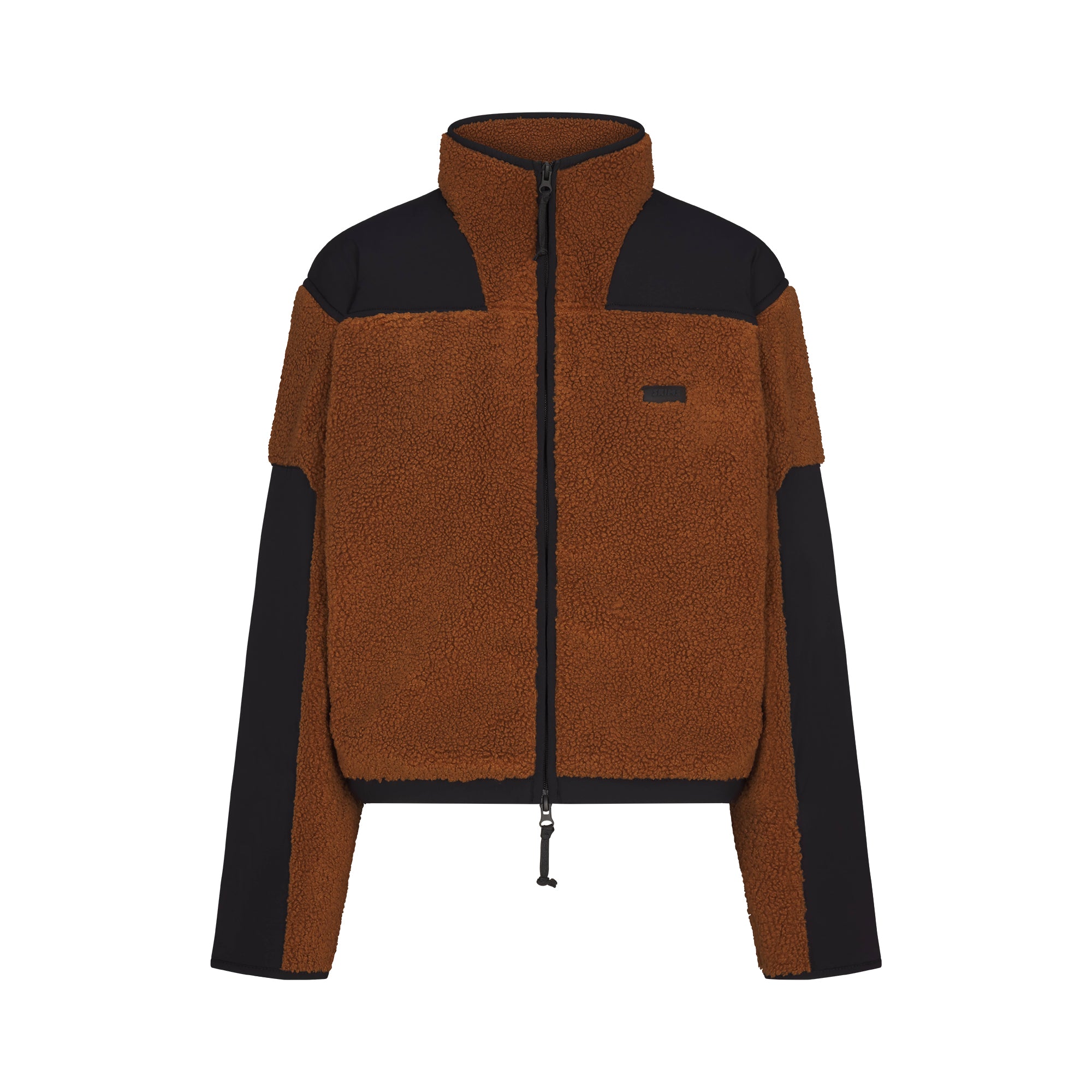 TEDDY BOXY ZIP UP JACKET | CHAI