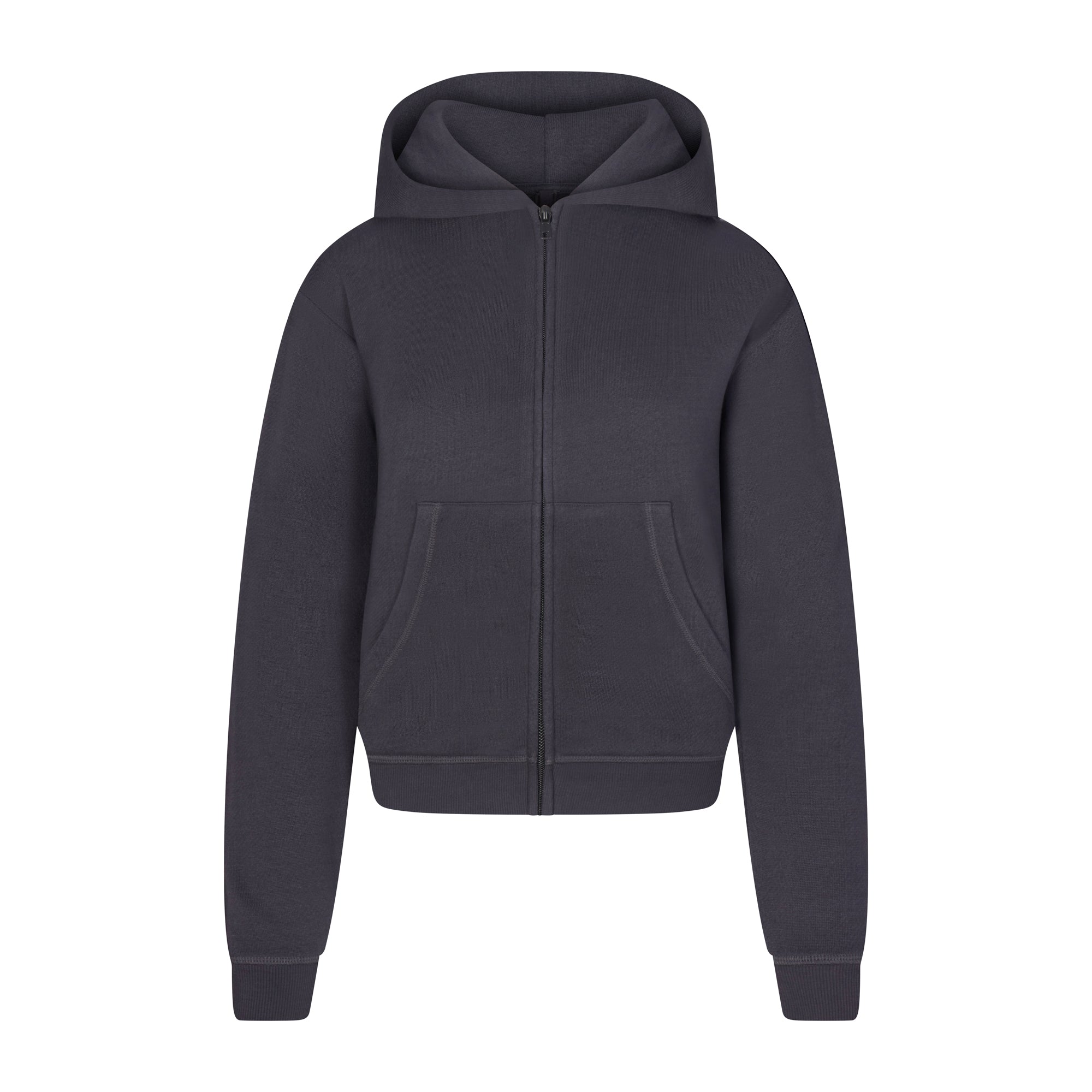 MODAL FRENCH TERRY CLASSIC ZIP UP HOODIE ASH