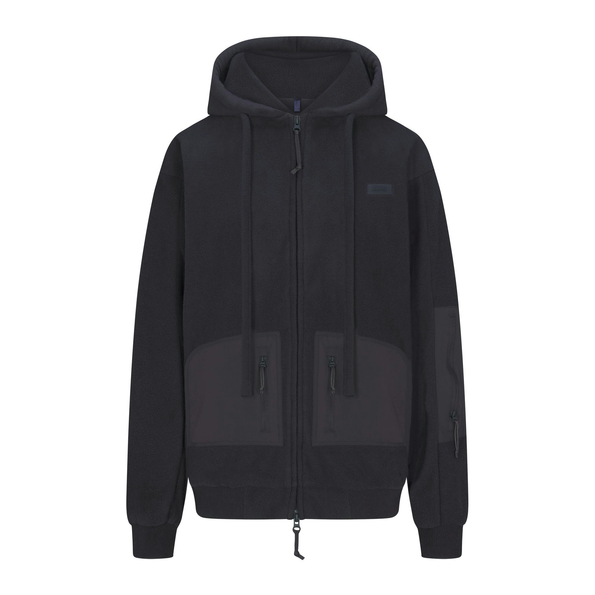 FLEECE LOUNGE OVERSIZED HOODIE | STORM FLAT ON A WHITE BACKGROUND | FLT