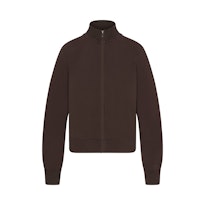 BOYFRIEND FLEECE OVERSIZED TRACK JACKET