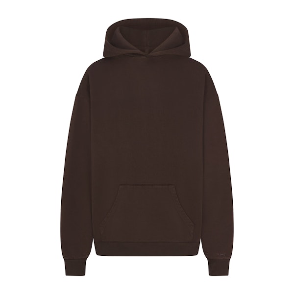 BOYFRIEND FLEECE HOODIE | ESPRESSO (HOODIES) FLAT ON A WHITE BACKGROUND | FLT
