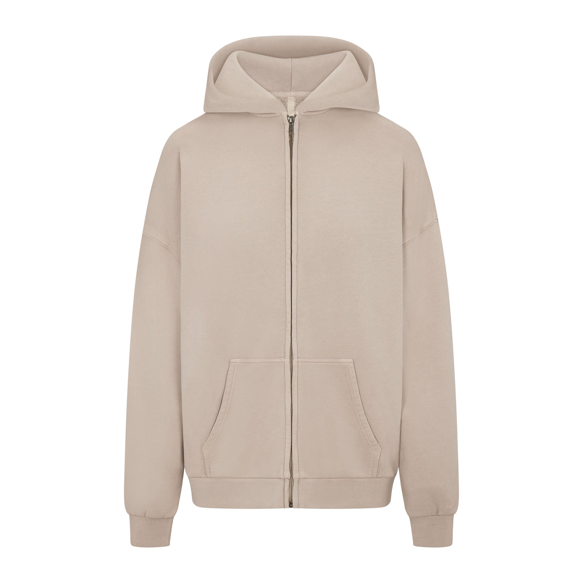 VINTAGE FLEECE OVERSIZED ZIP UP HOODIE STONE