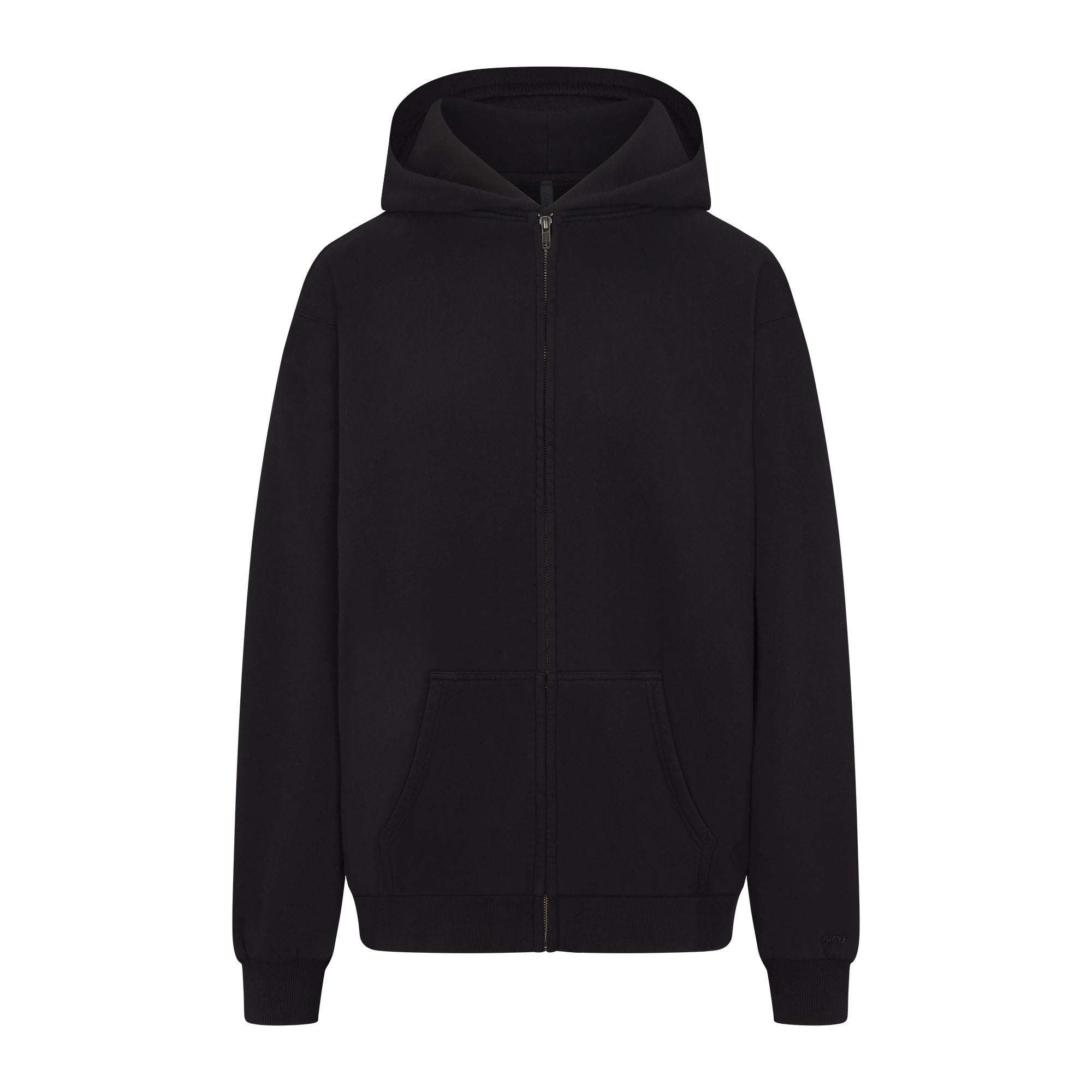 VINTAGE FLEECE OVERSIZED ZIP UP HOODIE WASHED ONYX
