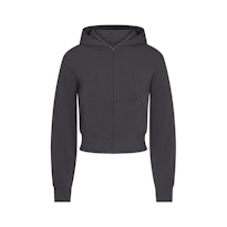 COTTON JERSEY ZIP UP HOODIE