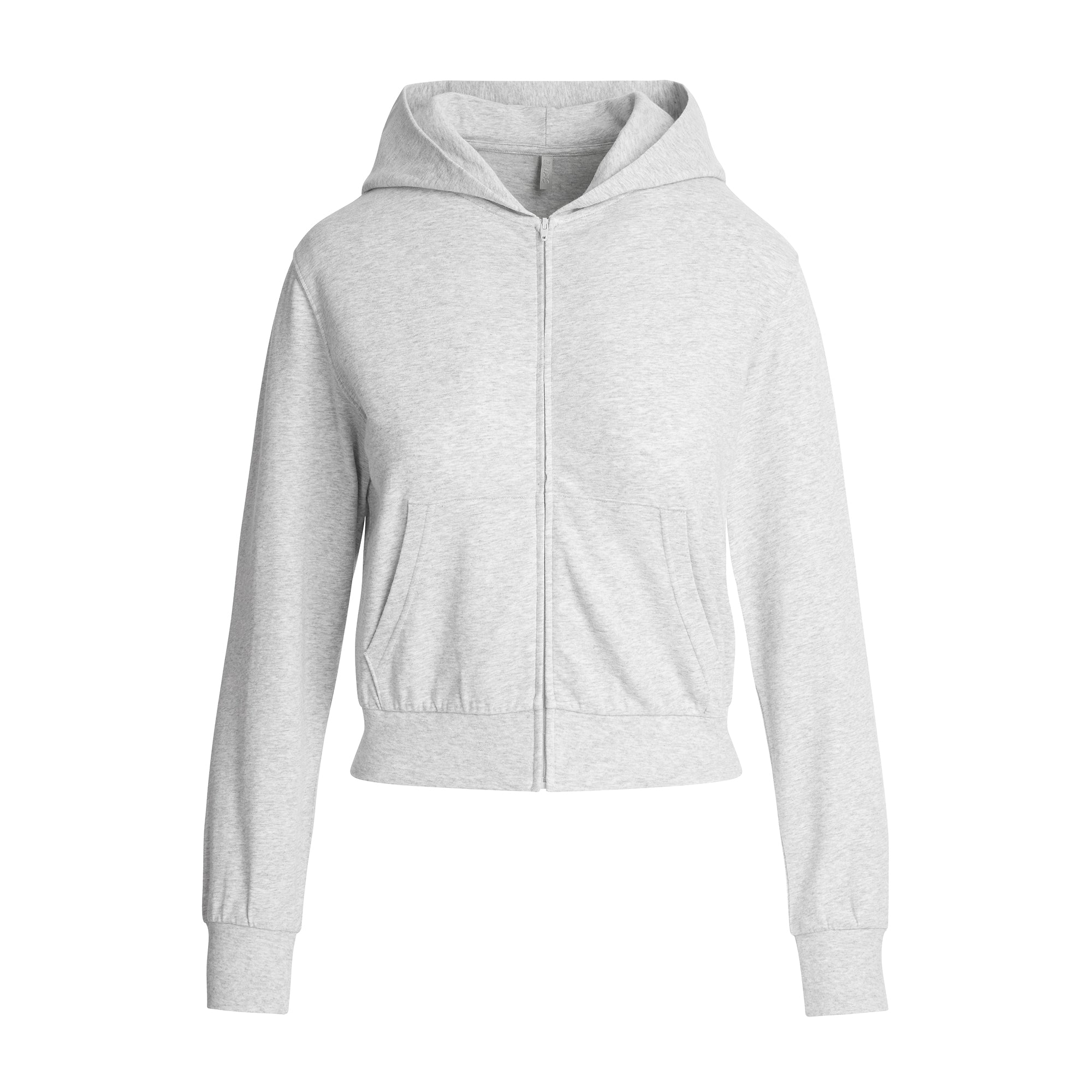 COTTON JERSEY ZIP UP HOODIE | LIGHT HEATHER GREY COTTON JERSEY ZIP UP HOODIE | LIGHT HEATHER GREY