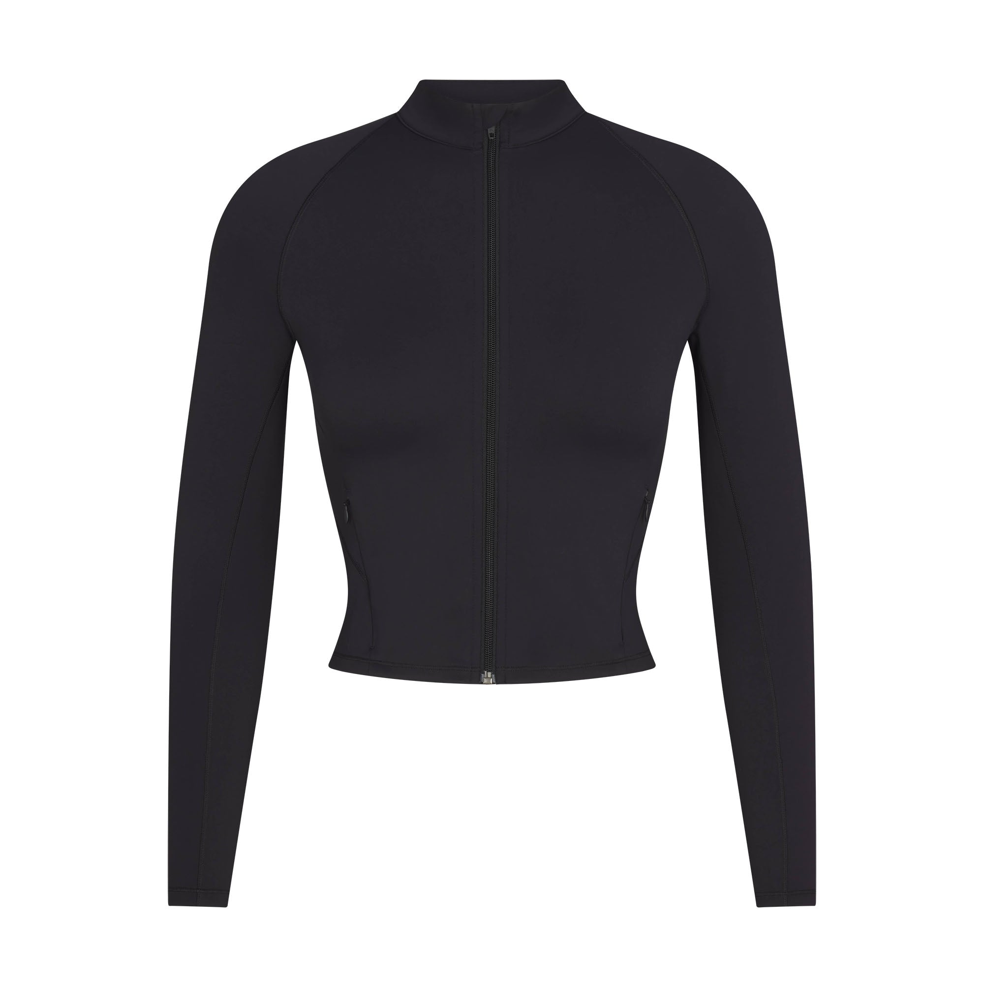 NikeSKIMS MATTE MOCK NECK FULL ZIP JACKET | OBSIDIAN | SKIMS