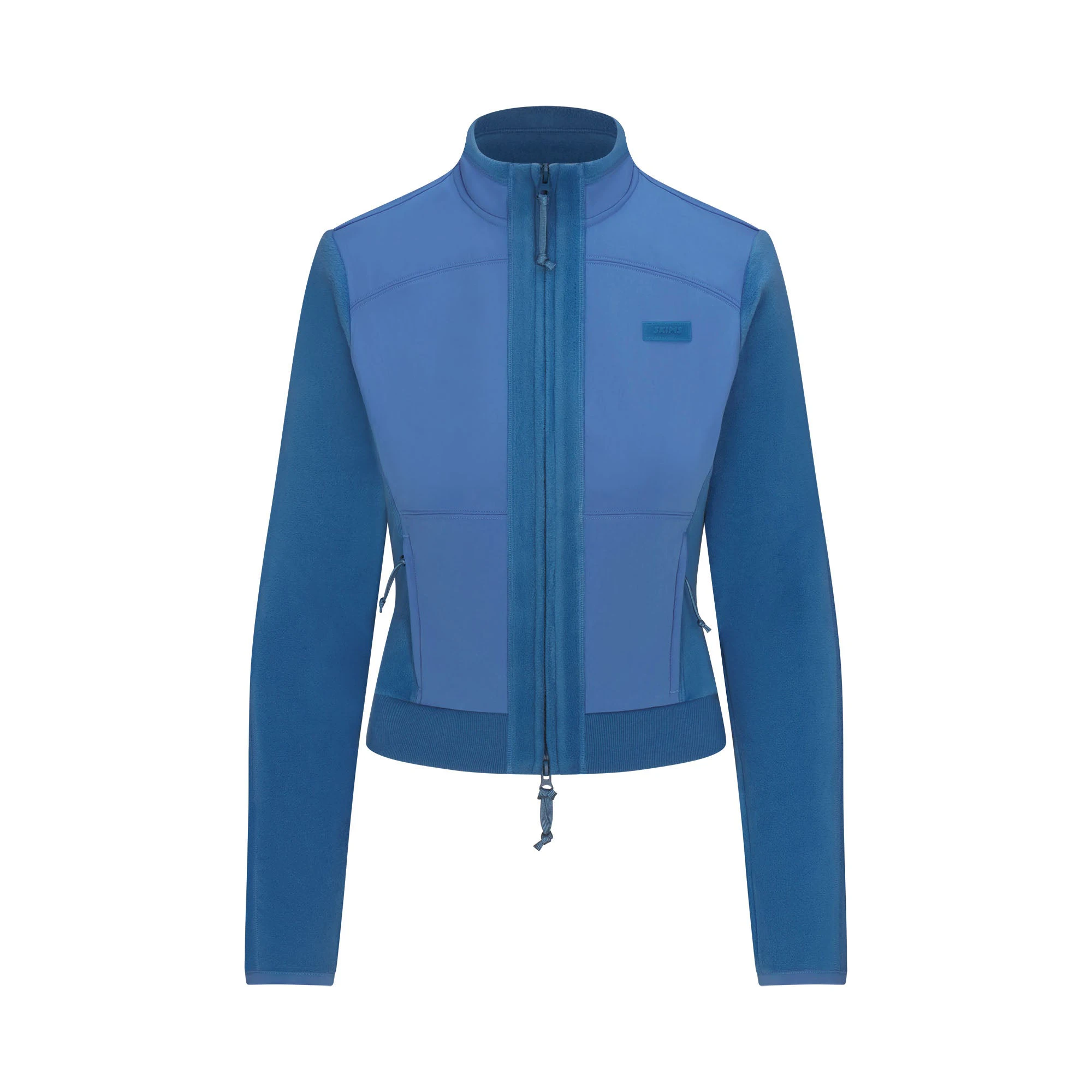 FLEECE LOUNGE FITTED JACKET | AZURE FLAT ON A WHITE BACKGROUND | FLT