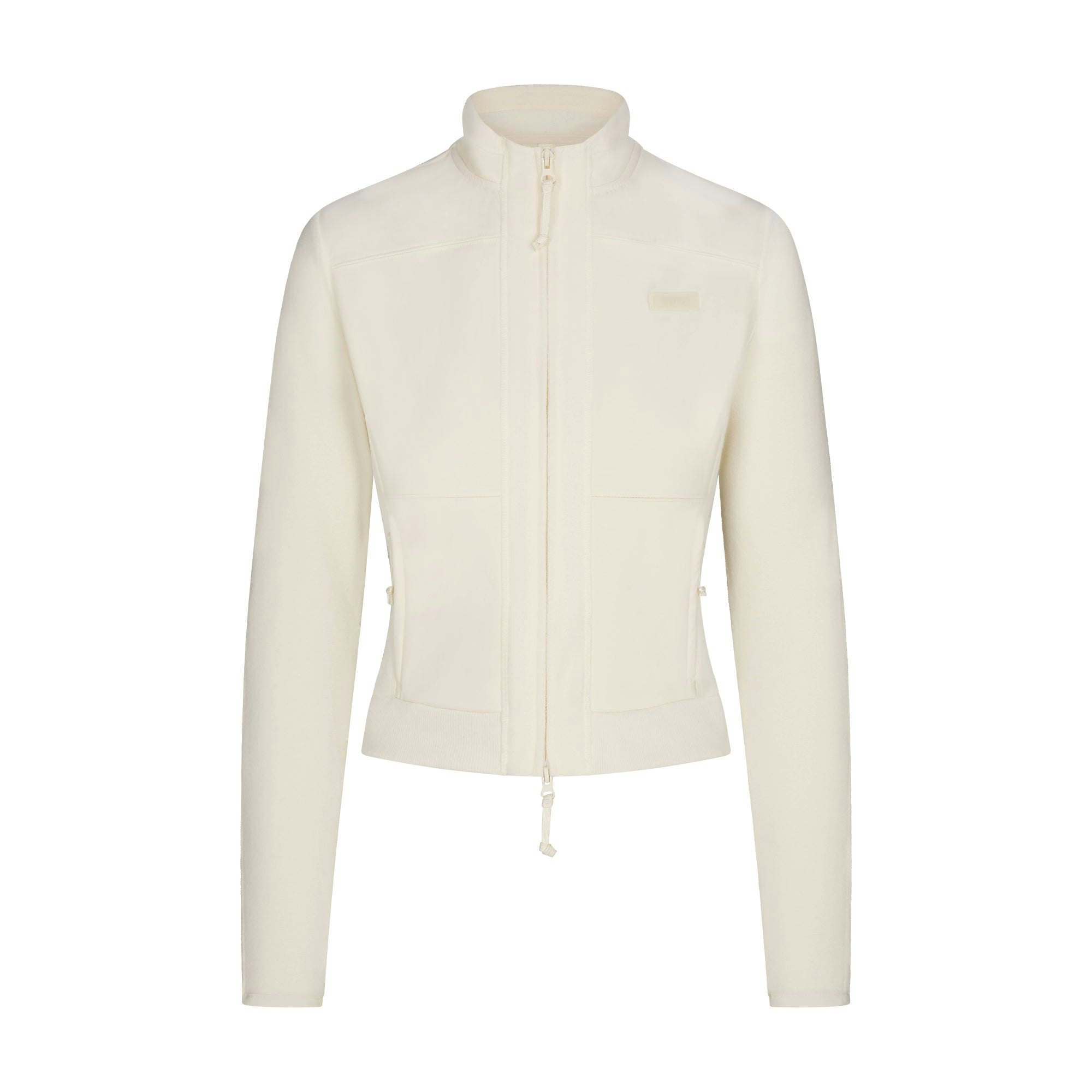 OUTDOOR FLEECE FITTED JACKET | ECRU FLAT ON A WHITE BACKGROUND | FLT