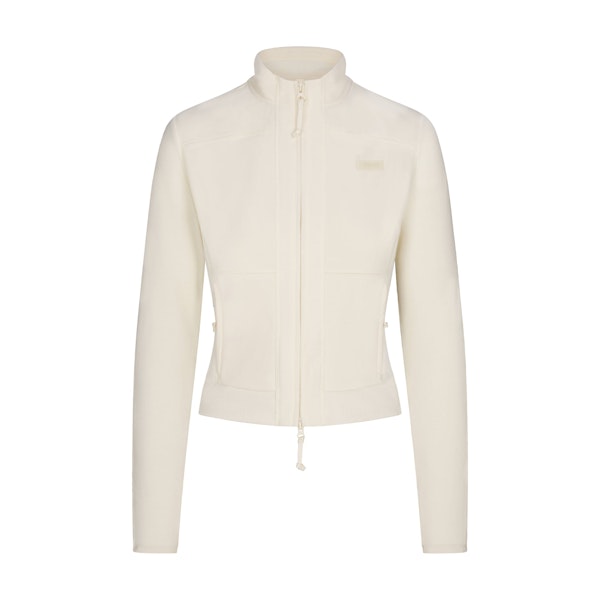 OUTDOOR FLEECE FITTED JACKET | ECRU FLAT ON A WHITE BACKGROUND | FLT