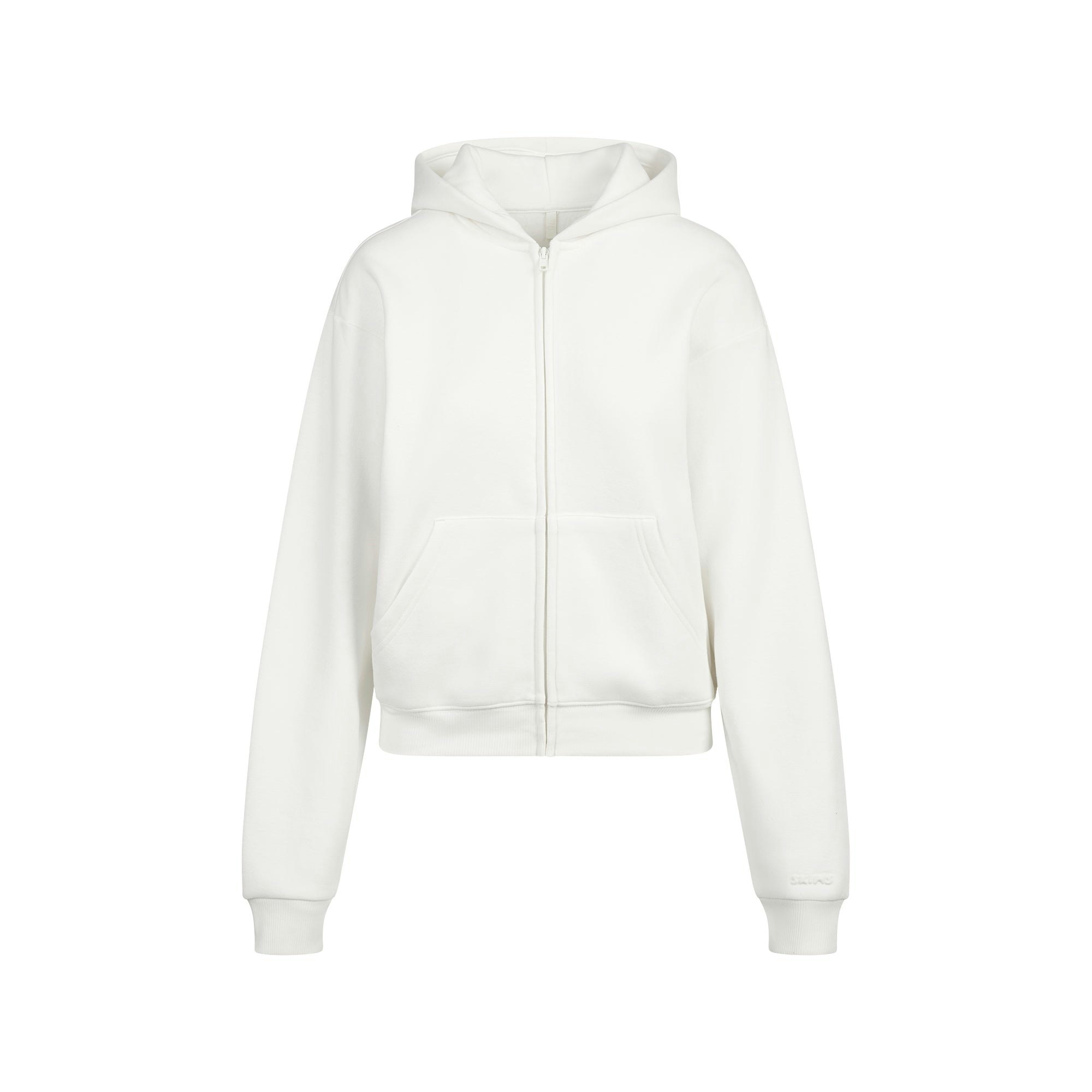 COTTON FLEECE CLASSIC ZIP UP HOODIE | MARBLE FLAT ON A WHITE BACKGROUND | FLT